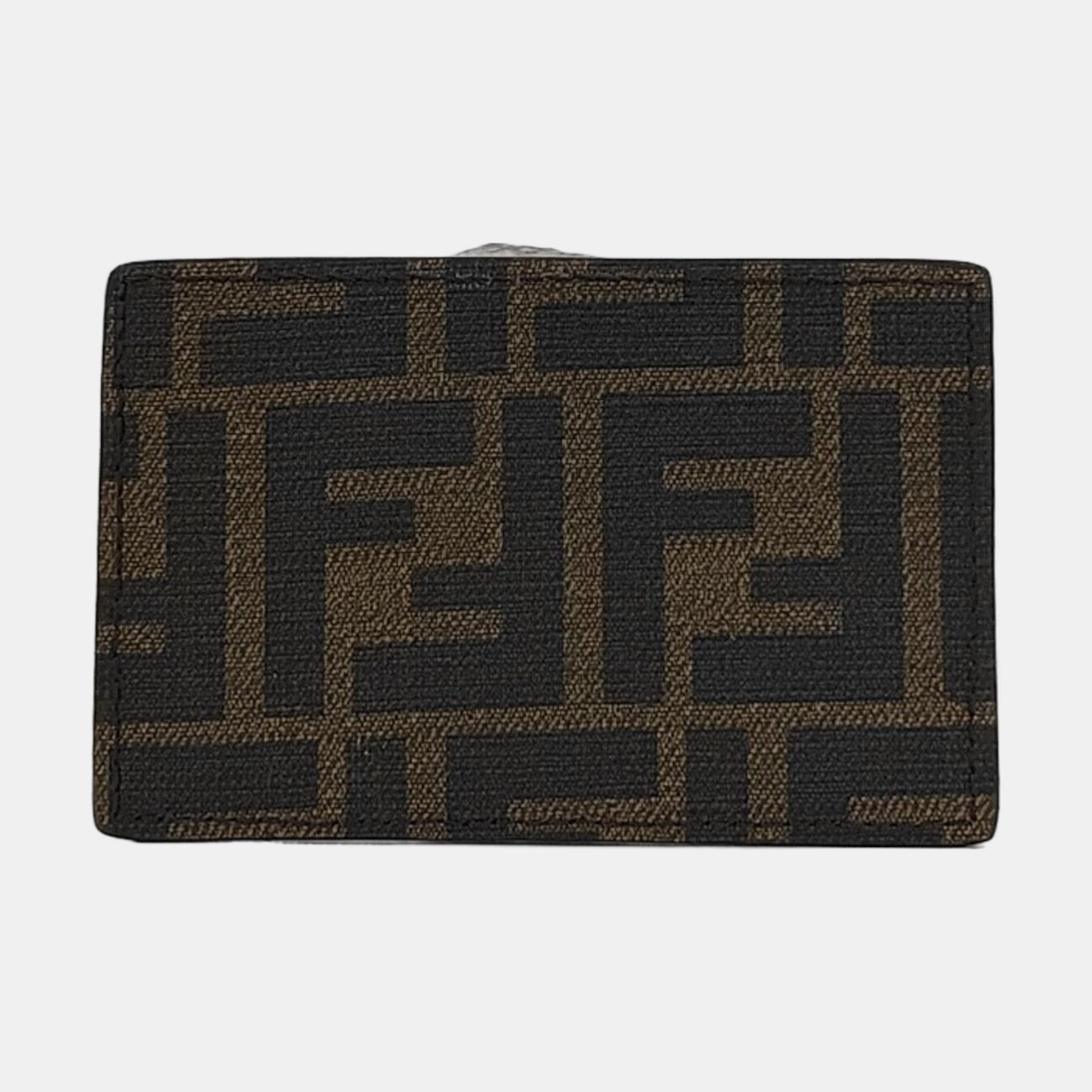 FENDI Black Coated Canvas Card Case-(SKU)-939813905