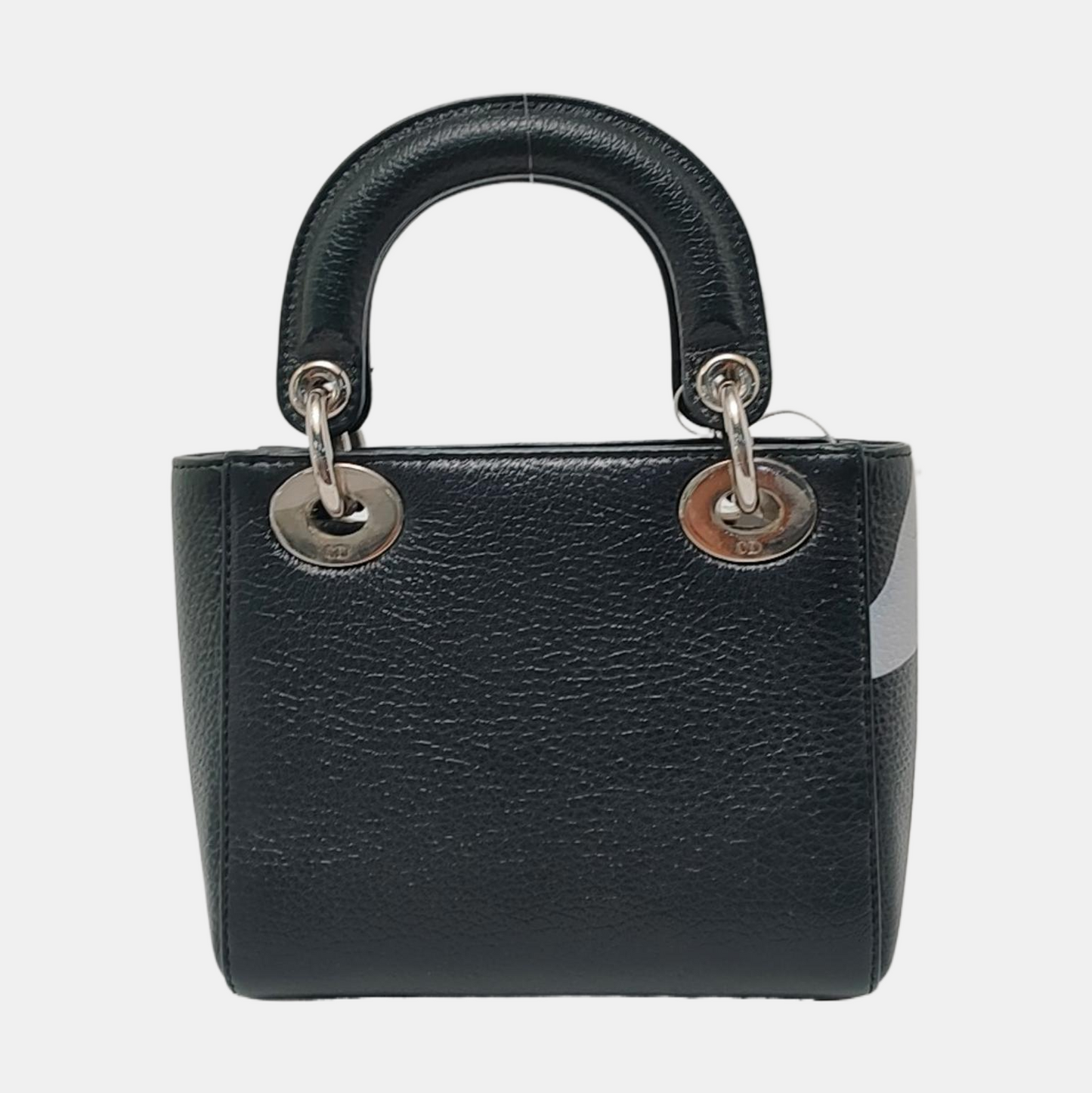 DIOR Diorissimo Mini Dark Green Leather Printed Lady Dior Bag Shoulder Bag Tote Bag with Detachable Strap-(SKU)-954451188