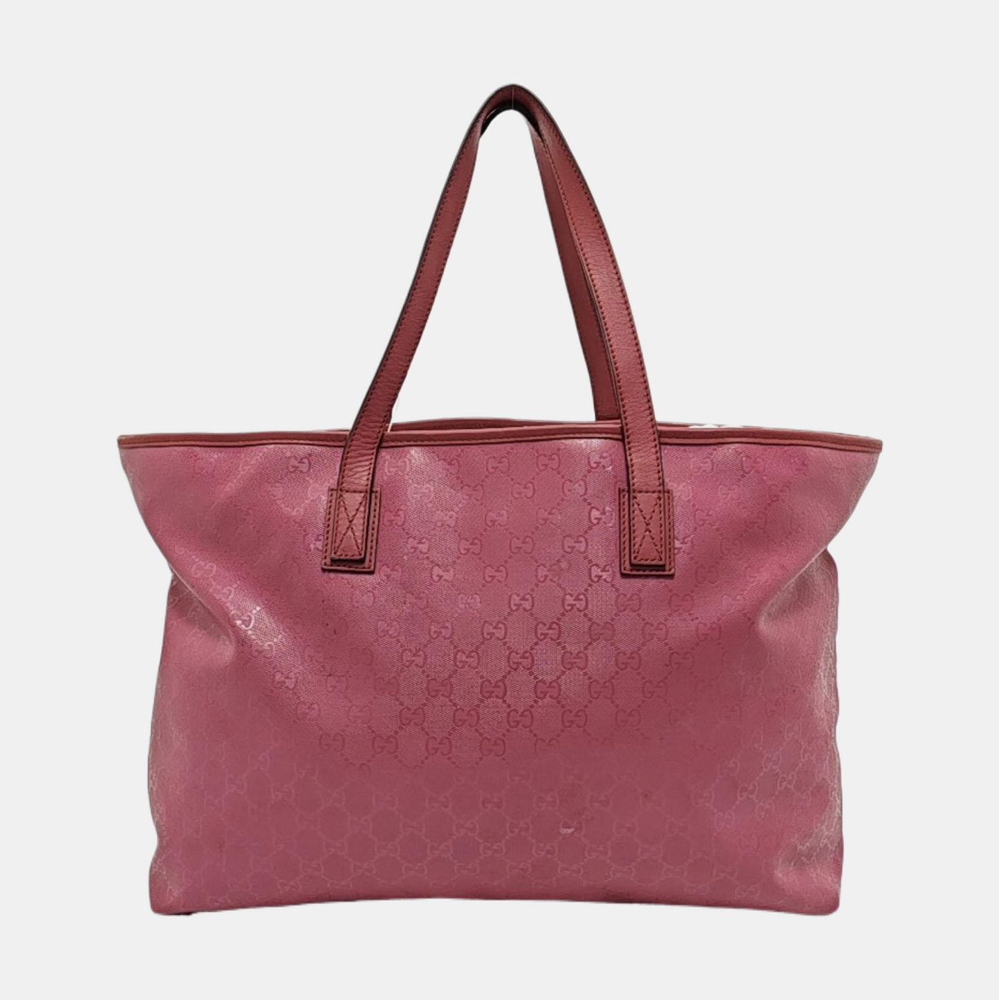 GUCCI GG Imprime Pink Coated Canvas Monogram Single Shoulder Bag Golden hardware-(SKU)-953705541