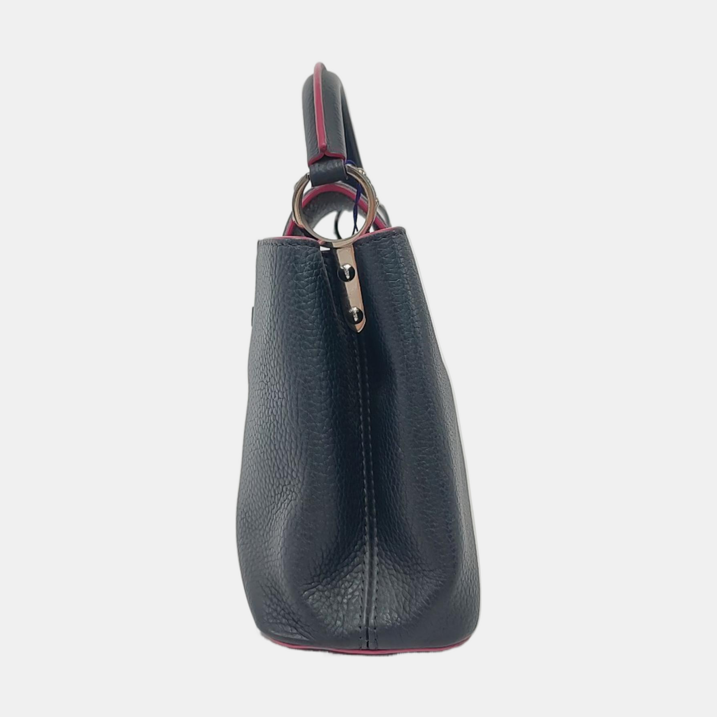 LOUIS VUITTON CAPUCINES BB Dark Blue Calfskin Shoulder Bag Tote Crossbody Bag with Detachable Strap-(SKU)-954441893