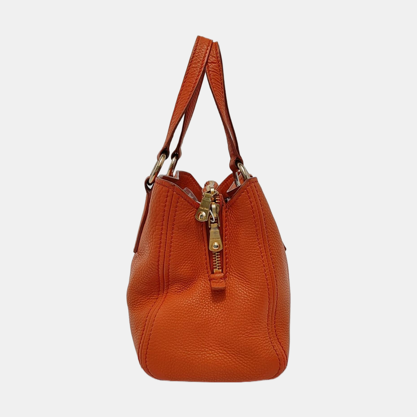 Miu Miu Tote bag Orange Cowhide Single Shoulder Bag Handbag Crossbody Bag Silver Hardware Removable shoulder strap-(SKU)-954144217