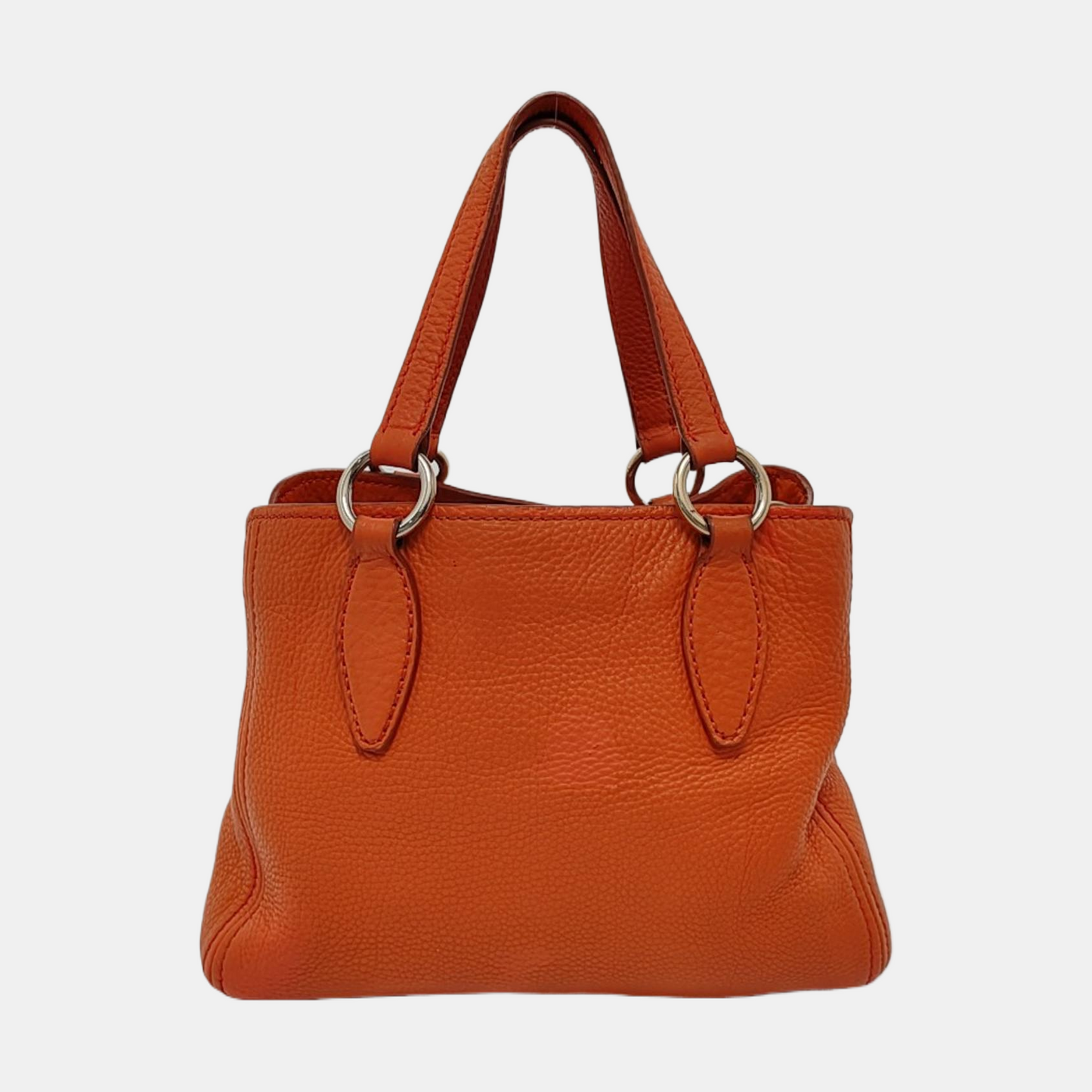 Miu Miu Tote bag Orange Cowhide Single Shoulder Bag Handbag Crossbody Bag Silver Hardware Removable shoulder strap-(SKU)-954144217