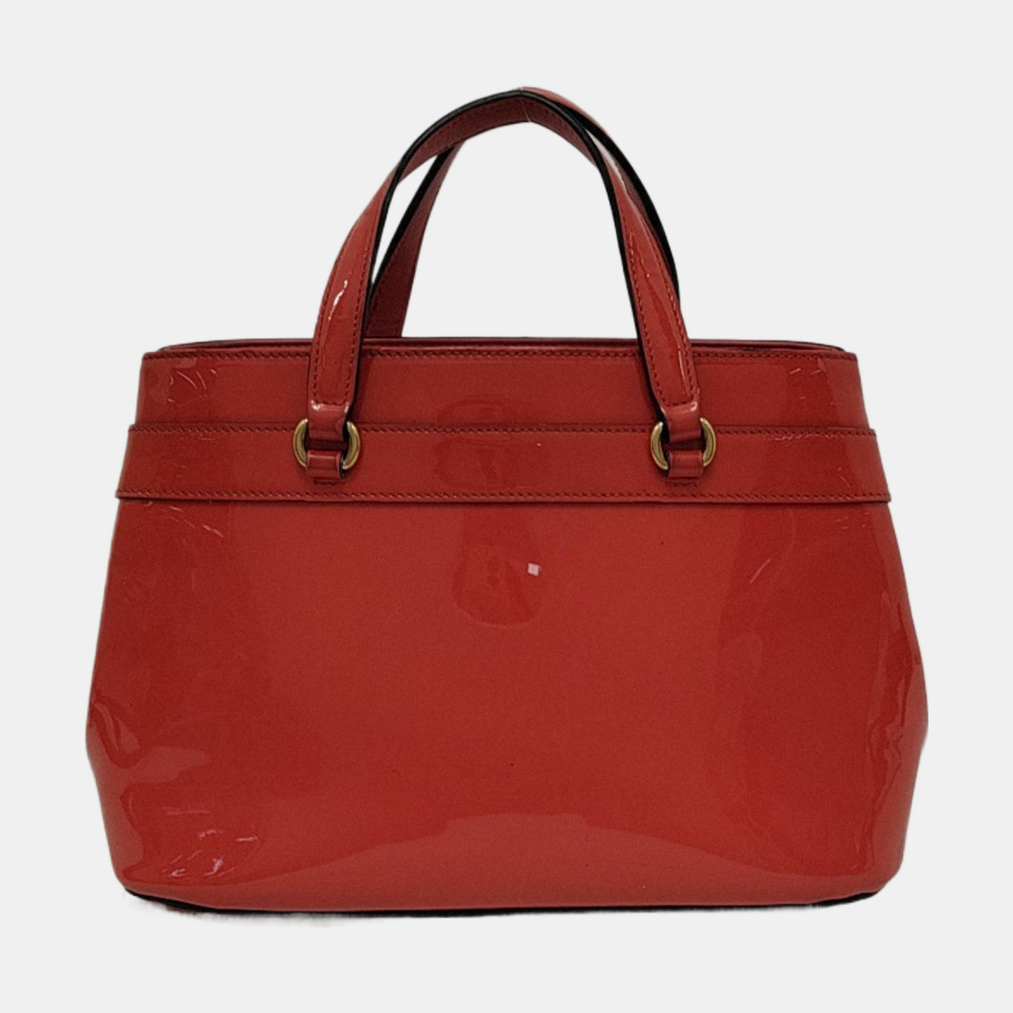 GUCCI Horsebit Chain Red Patent Leather Horsebit Shoulder and Handbag Golden hardware Removable shoulder strap-(SKU)-954143882