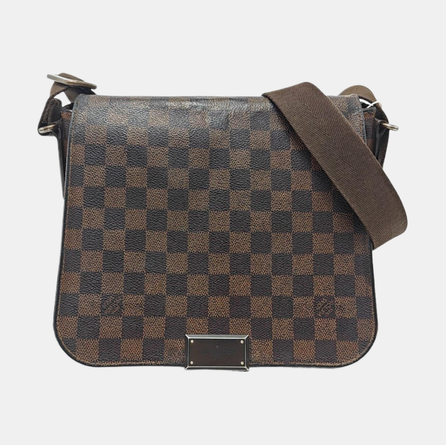 LOUIS VUITTON DISTRICT Small size Brown Coated Canvas Checkerboard Messenger Bag Crossbody Shoulder Bag Brown Hardware-(SKU)-954158452
