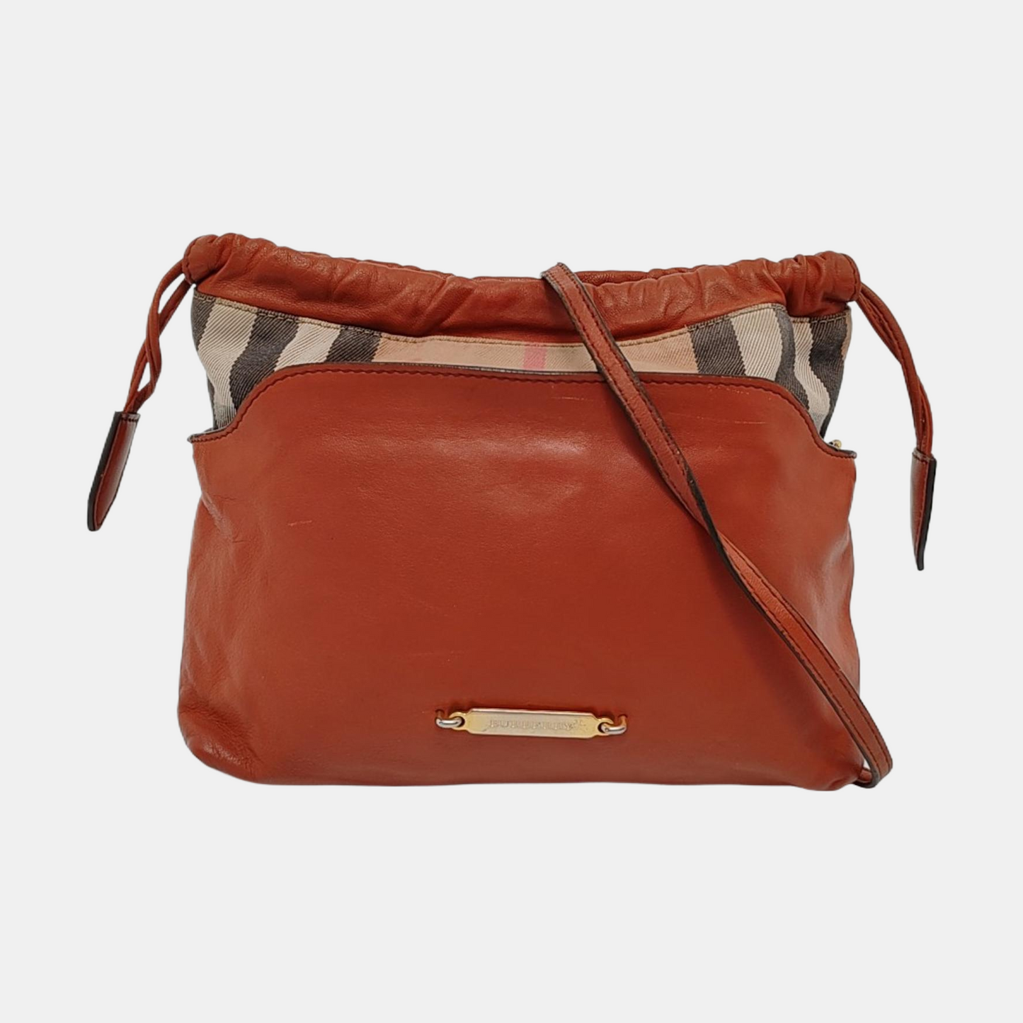 BURBERRY Red cowhide shoulder bag crossbody bag Golden hardware Removable shoulder strap-(SKU)-954287529