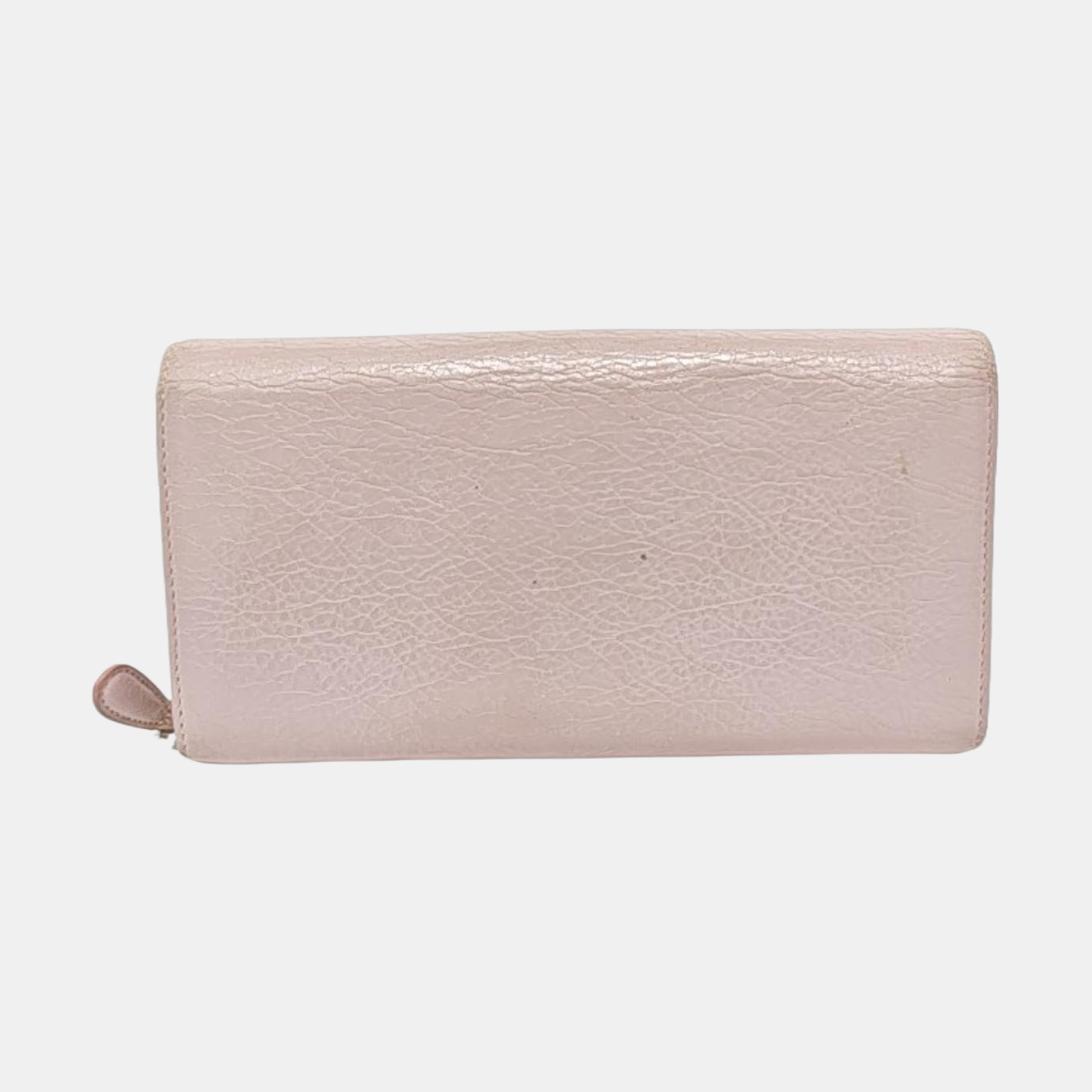 BALENCIAGA Classic City Light Pink Lamb Leather Stud Biker Wallet Silver Hardware-(SKU)-954228884