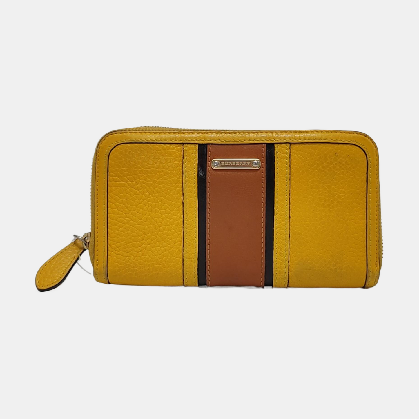 BURBERRY Yellow Cowhide Wallet Golden hardware-(SKU)-954324318