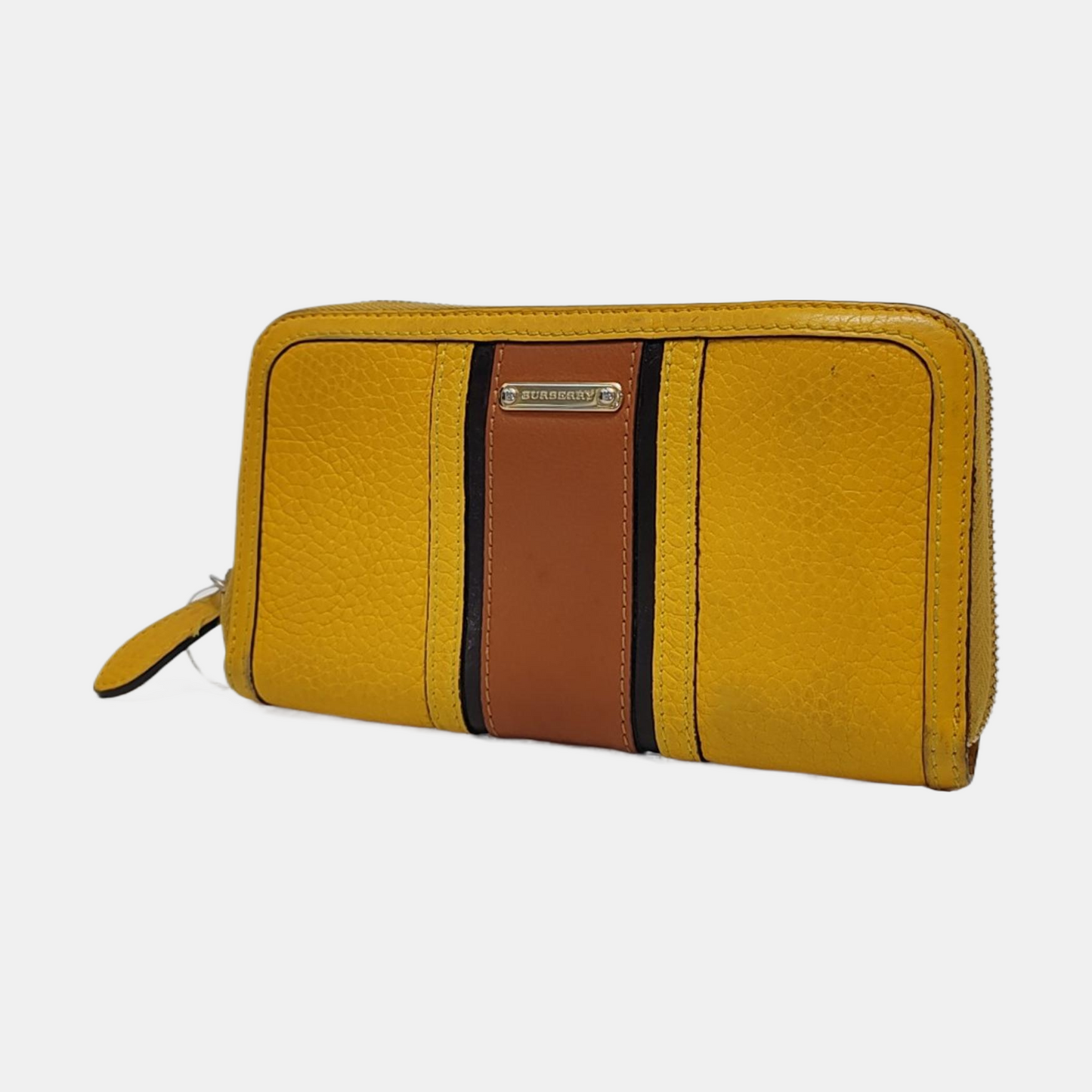 BURBERRY Yellow Cowhide Wallet Golden hardware-(SKU)-954324318
