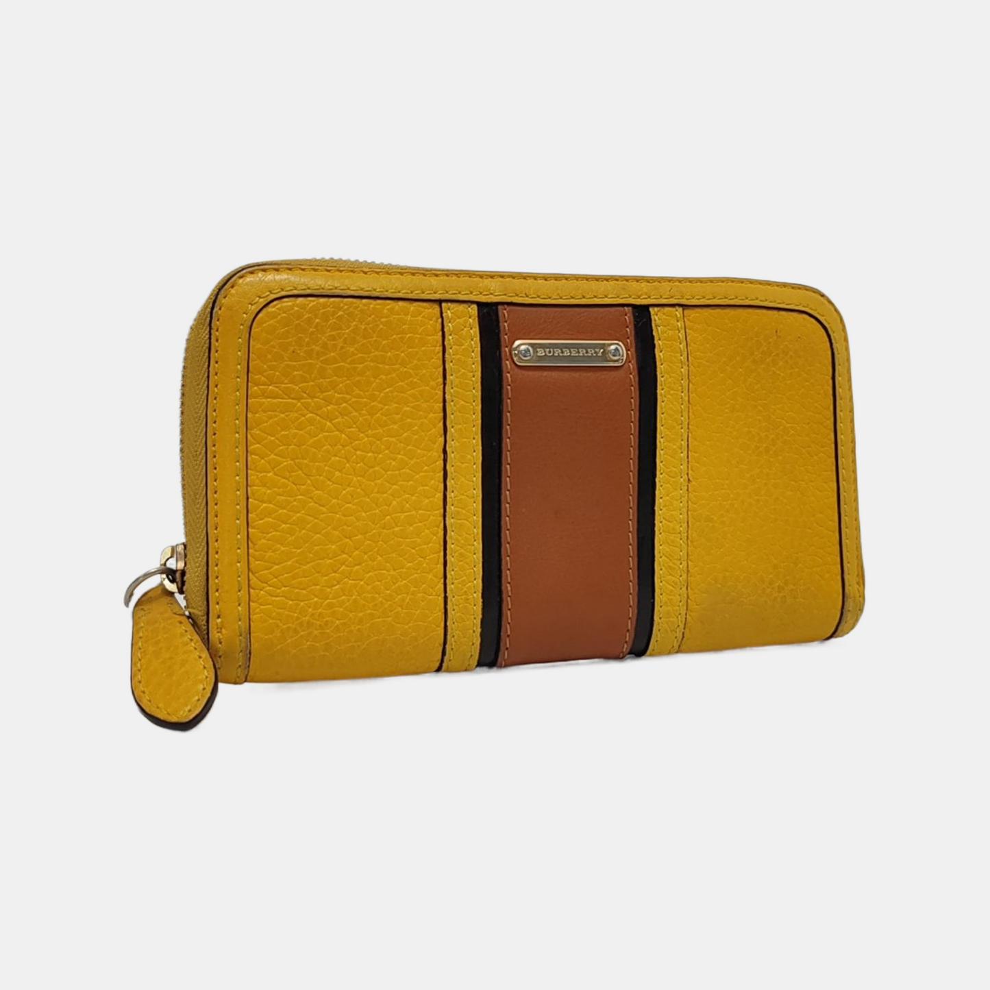 BURBERRY Yellow Cowhide Wallet Golden hardware-(SKU)-954324318