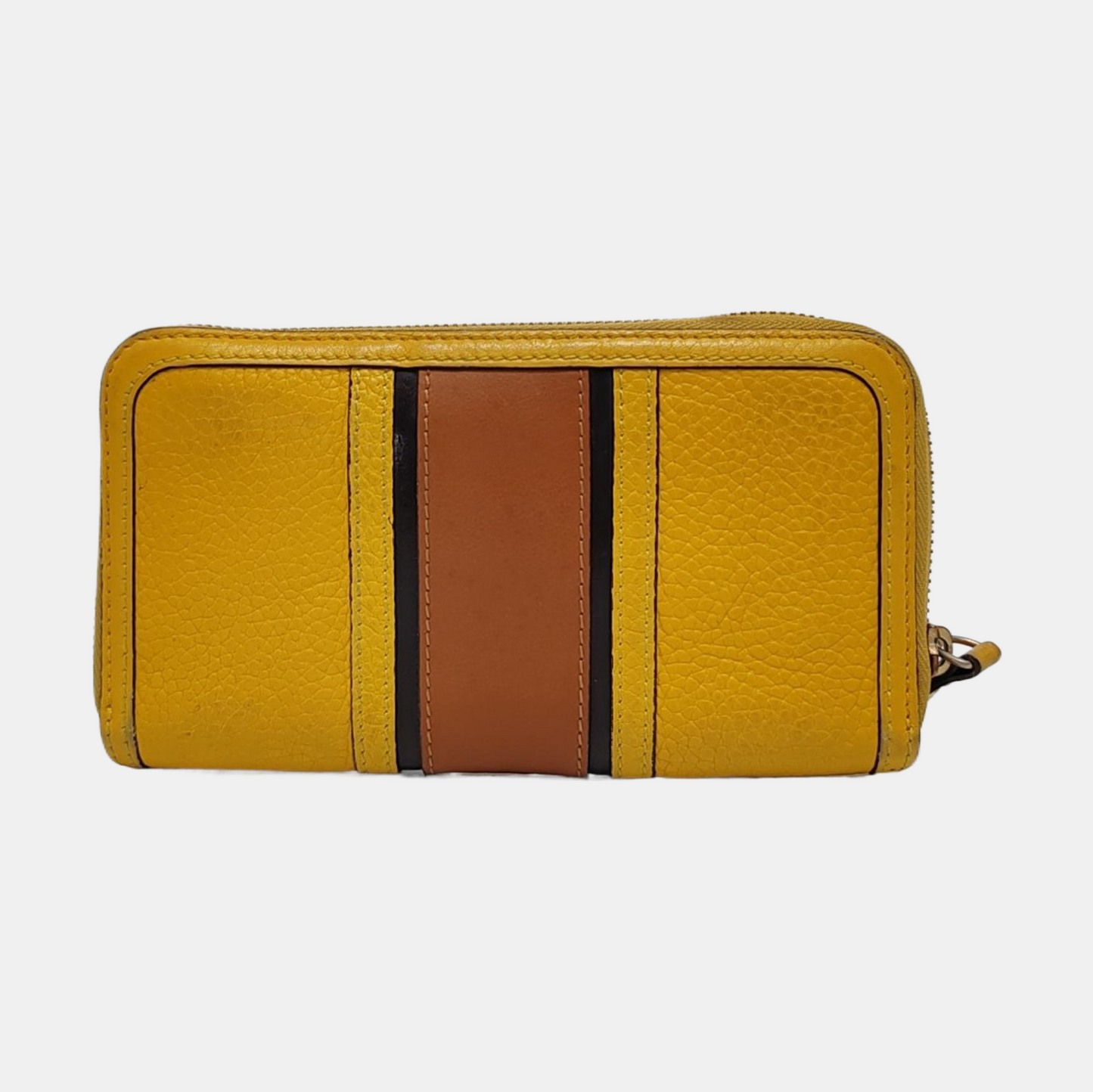 BURBERRY Yellow Cowhide Wallet Golden hardware-(SKU)-954324318