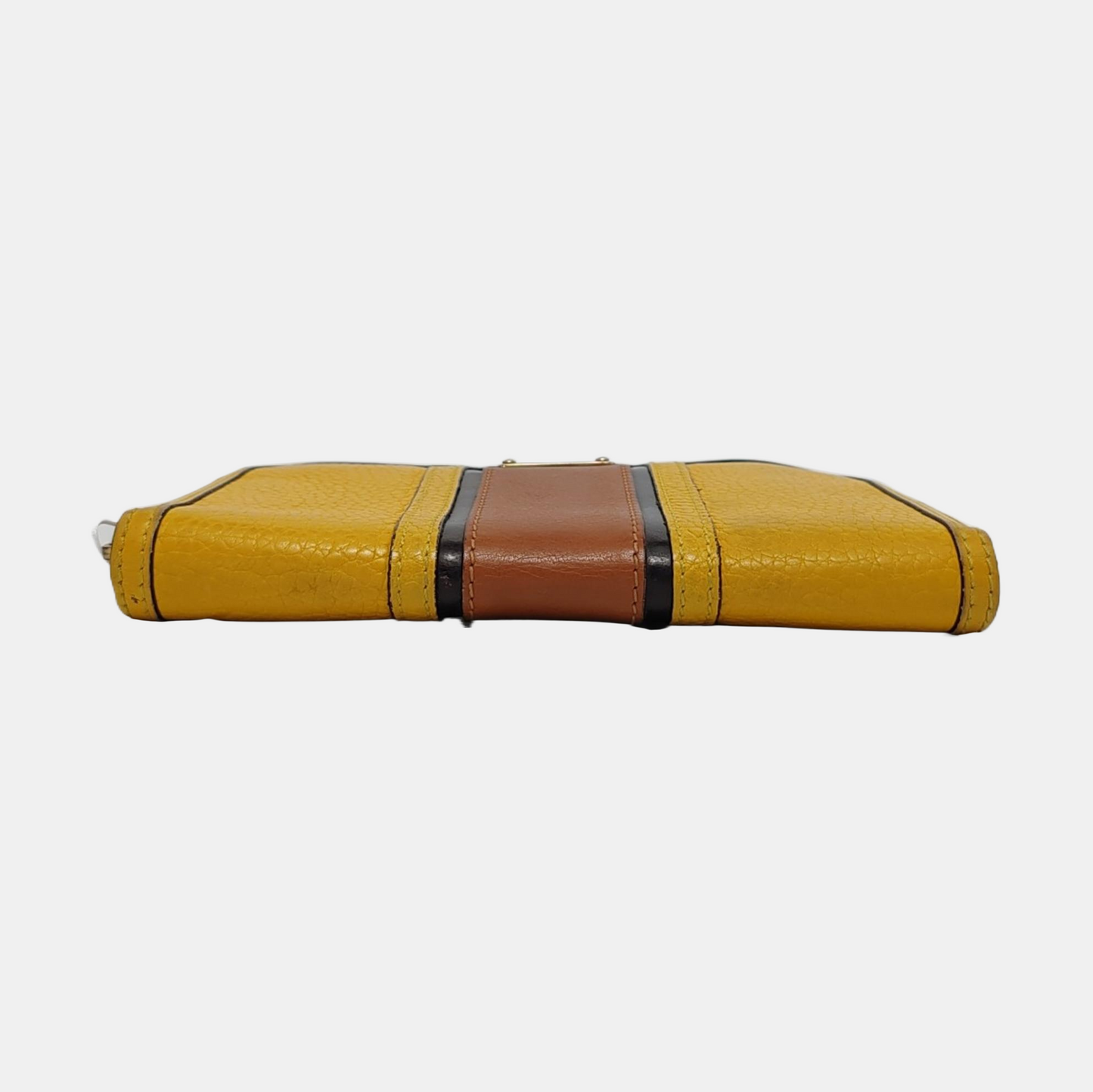 BURBERRY Yellow Cowhide Wallet Golden hardware-(SKU)-954324318
