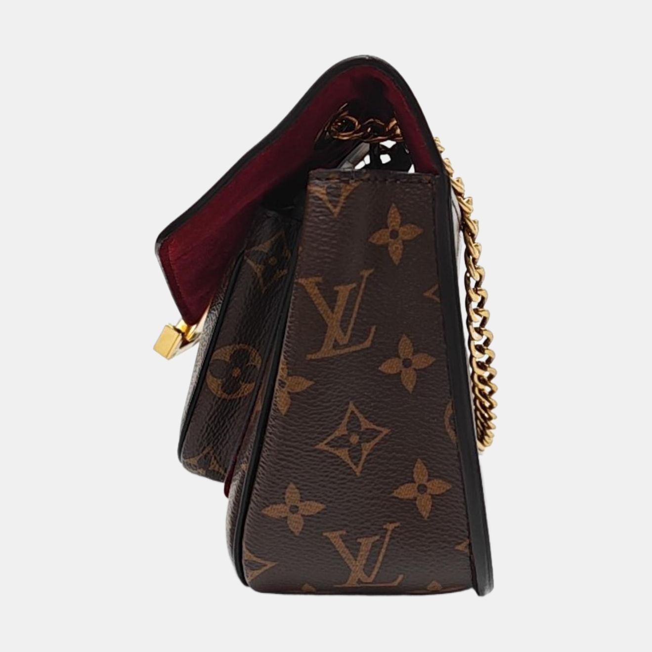 LOUIS VUITTON PASSY Brown Coated Canvas Monogram Shoulder Bag Crossbody with Gold Hardware-(SKU)-954357157