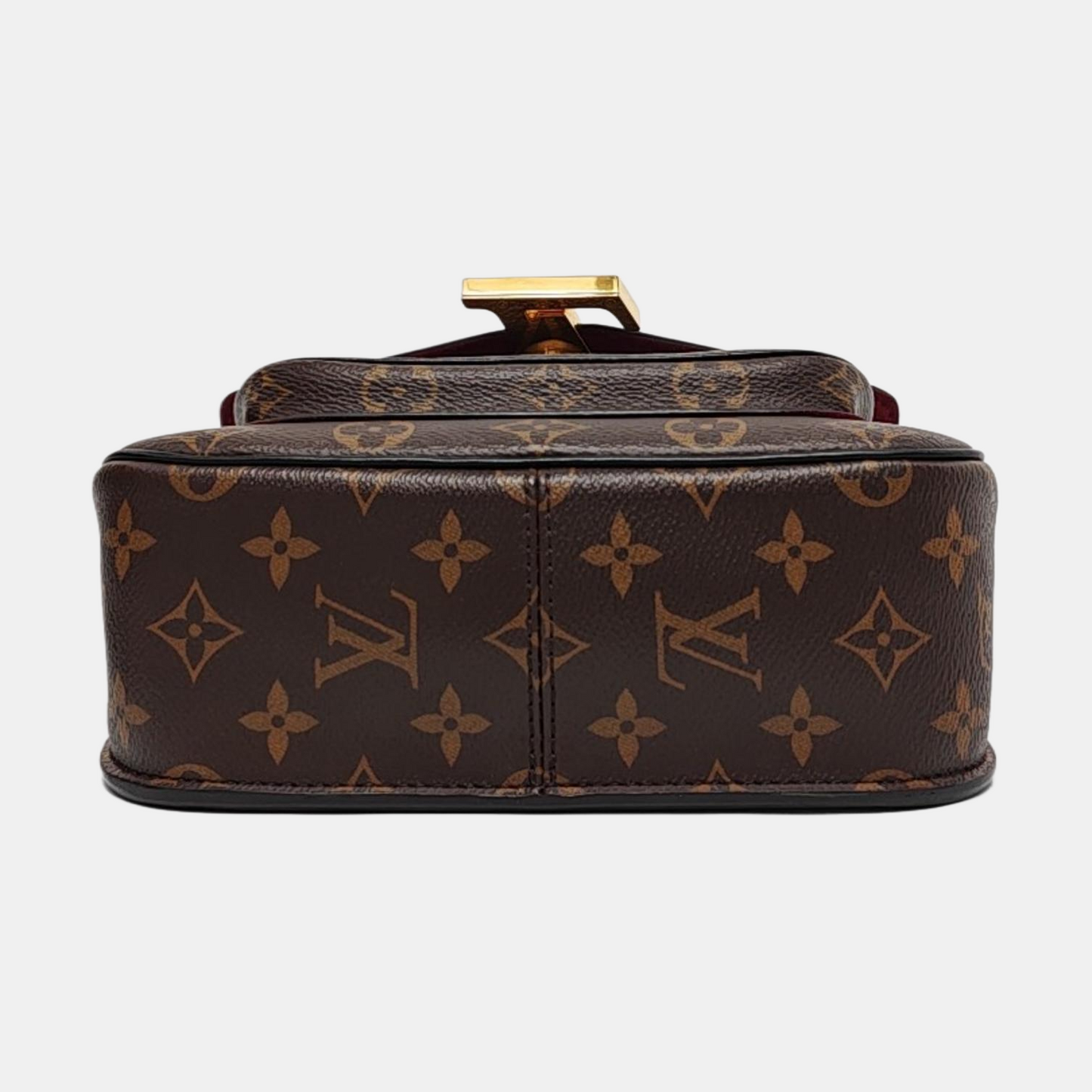 LOUIS VUITTON PASSY Brown Coated Canvas Monogram Shoulder Bag Crossbody with Gold Hardware-(SKU)-954357157