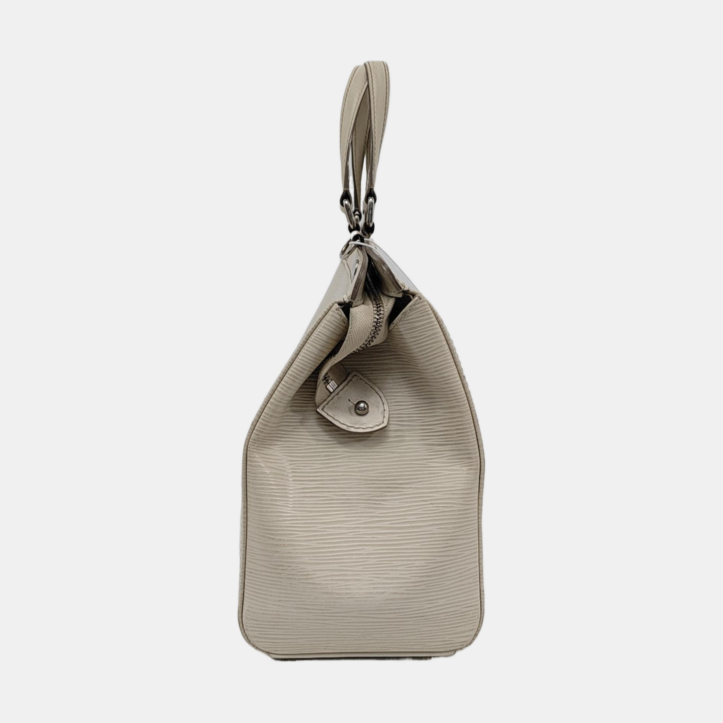 LOUIS VUITTON BREA Medium size 白色EPI牛皮水波纹医生包Shoulder Bag Handbag Silver Hardware Removable shoulder strap-(SKU)-954459175