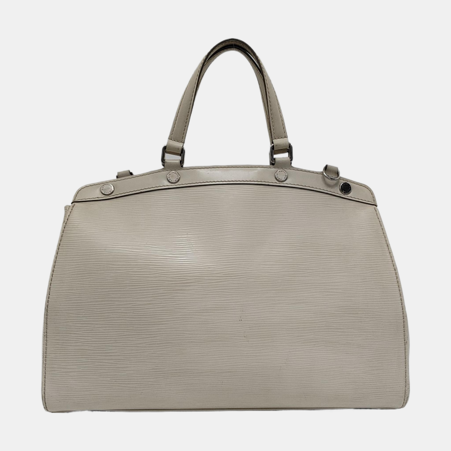 LOUIS VUITTON BREA Medium size 白色EPI牛皮水波纹医生包Shoulder Bag Handbag Silver Hardware Removable shoulder strap-(SKU)-954459175