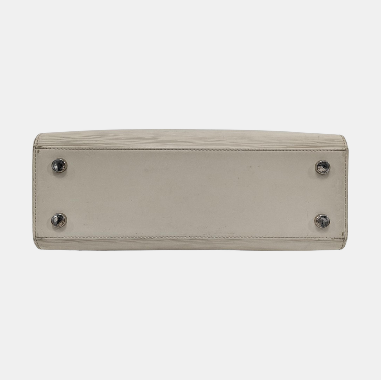 LOUIS VUITTON BREA Medium size 白色EPI牛皮水波纹医生包Shoulder Bag Handbag Silver Hardware Removable shoulder strap-(SKU)-954459175