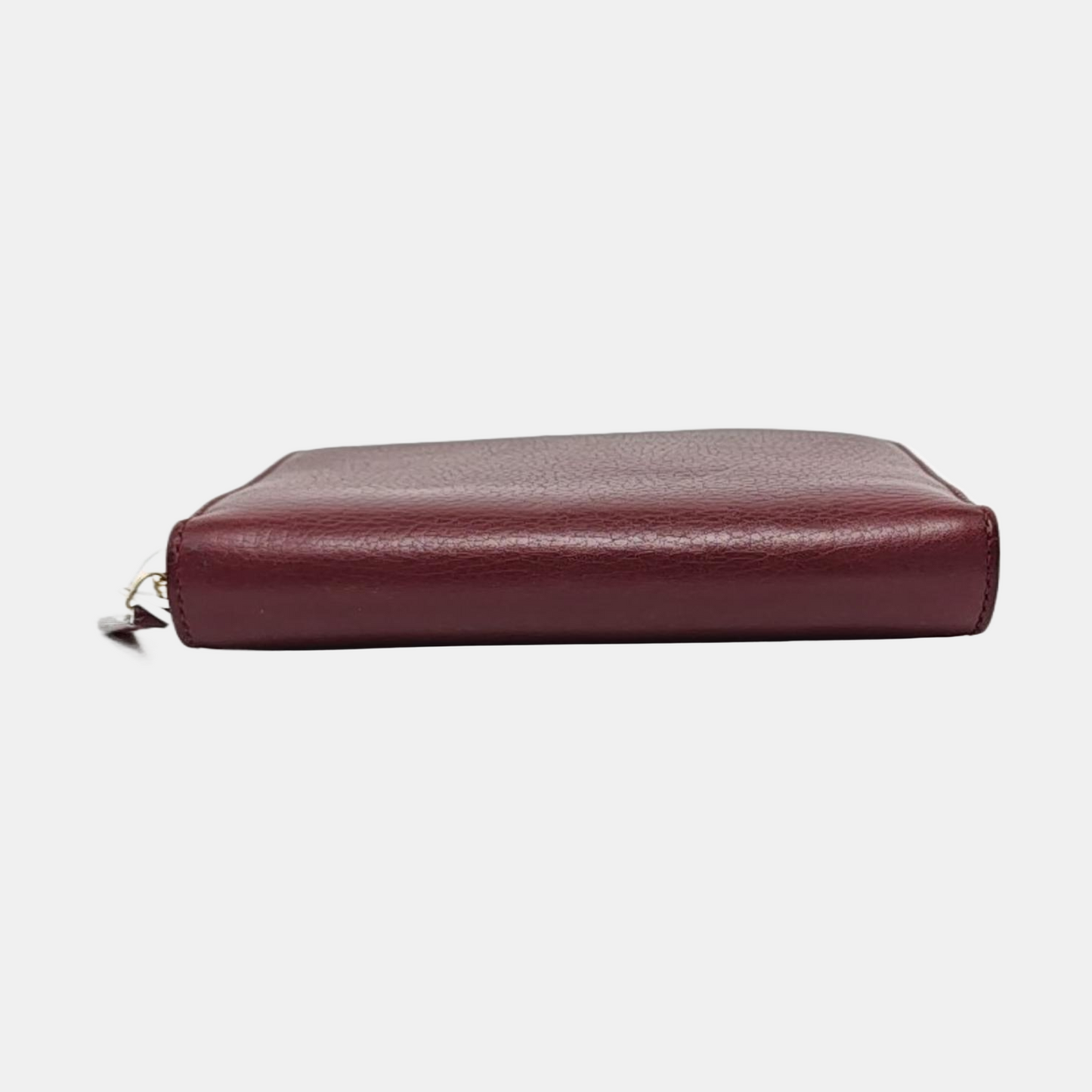 GUCCI Burgundy Calfskin Leather Wallet Gold Red Hardware-(SKU)-954574348