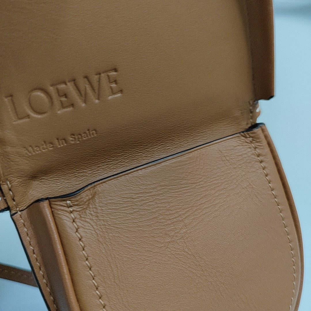 LOEWE Heel Brown Leather Single Shoulder Bag Crossbody Bag-(SKU)-954726411
