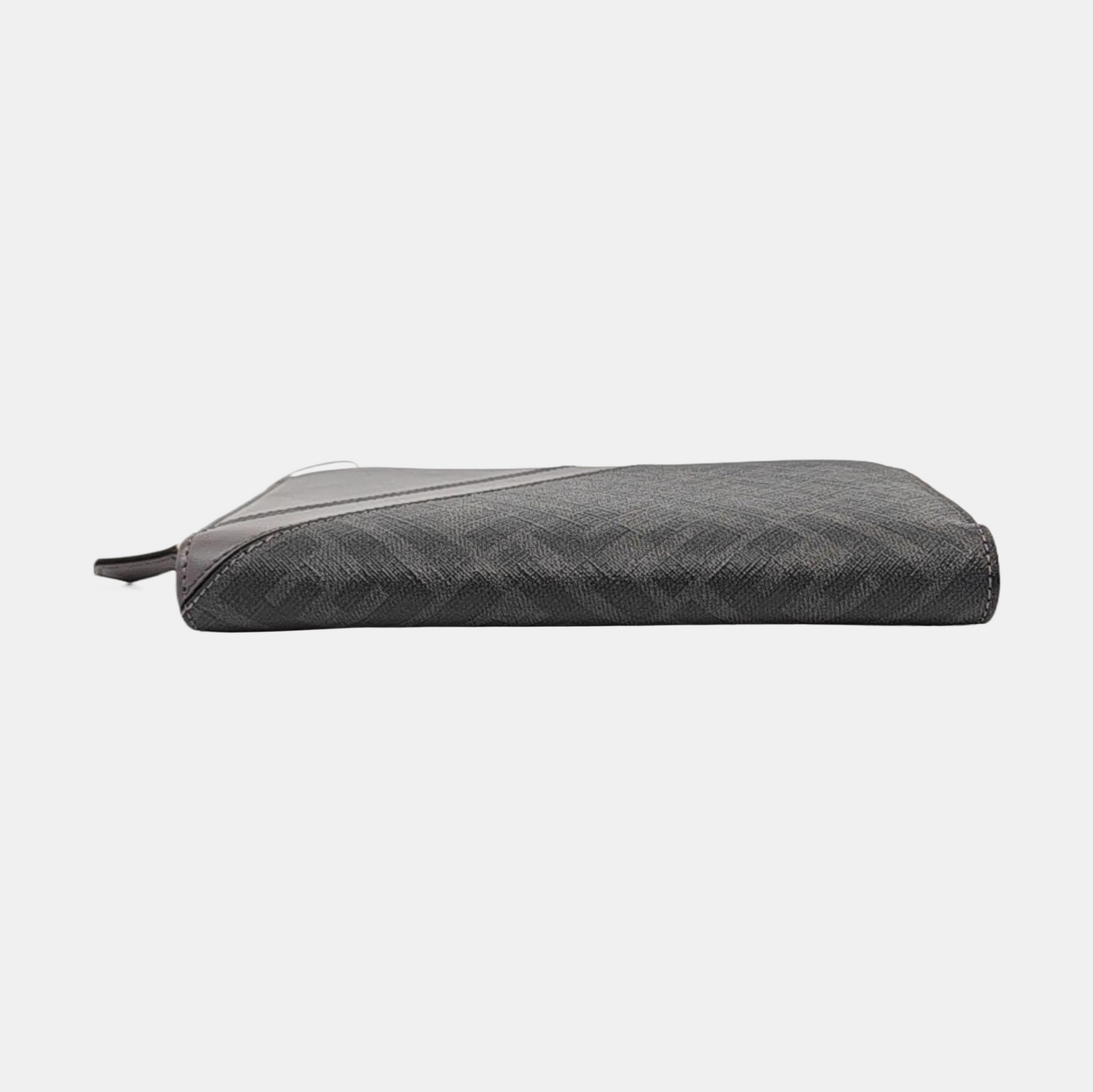 FENDI Diagonal 灰色牛皮双F印花钱包 Silver Hardware-(SKU)-954317346