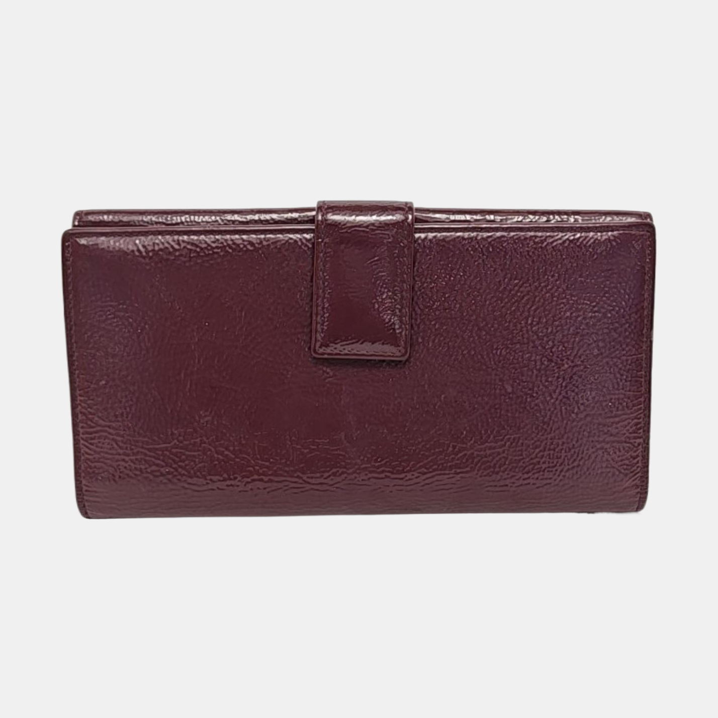 YSL Pink Purple Leather Embossed Wallet-(SKU)-954355726
