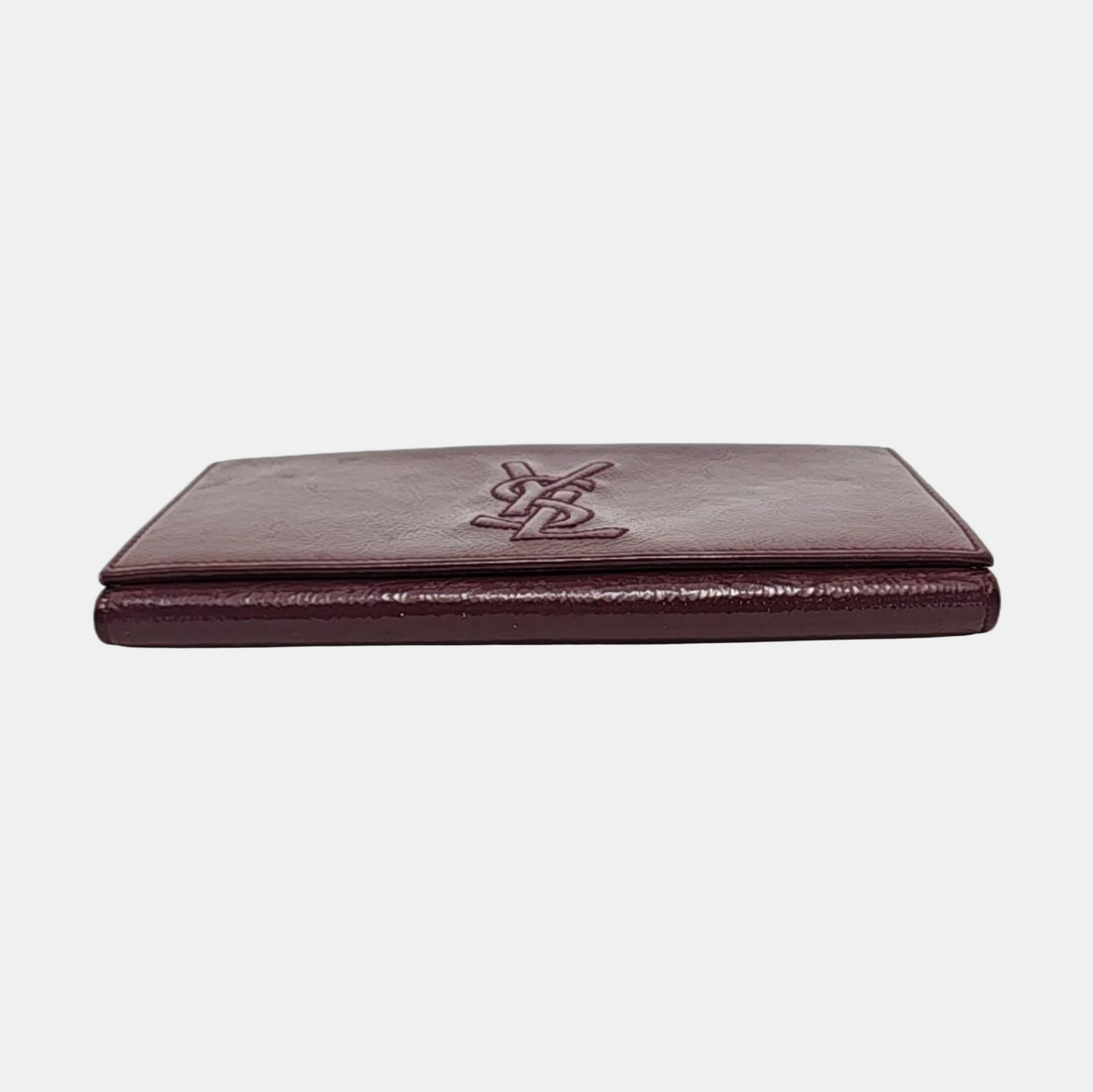 YSL Pink Purple Leather Embossed Wallet-(SKU)-954355726