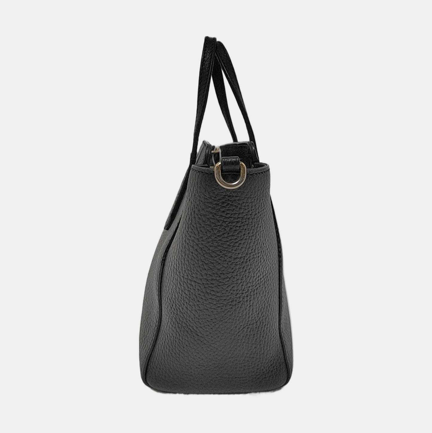 GUCCI Swing Black Cowhide Single Shoulder Bag Tote Bag Golden hardware Removable shoulder strap-(SKU)-954725324