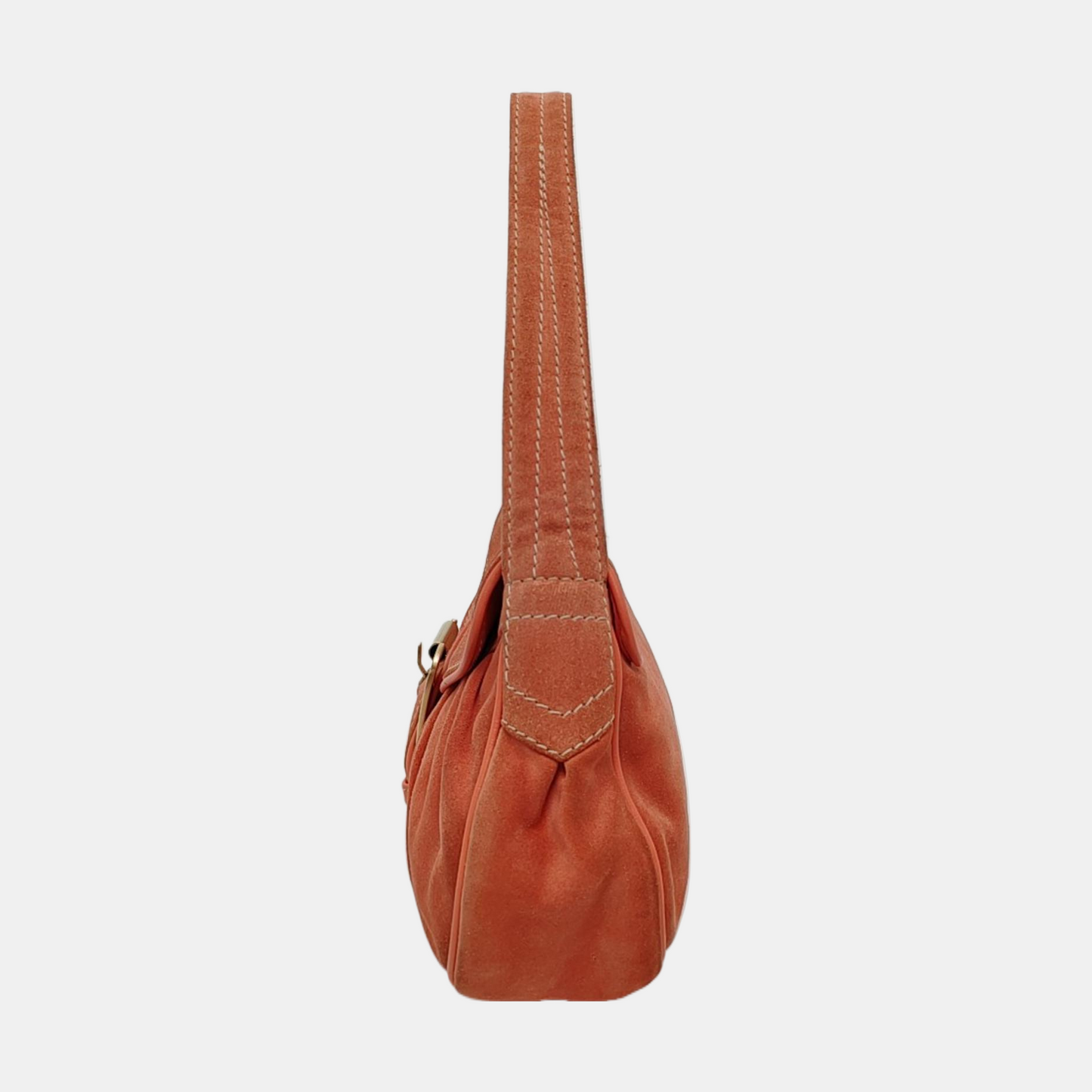 CELINE METALLICOrange Suede Leather Single Shoulder Bag-(SKU)-954357639