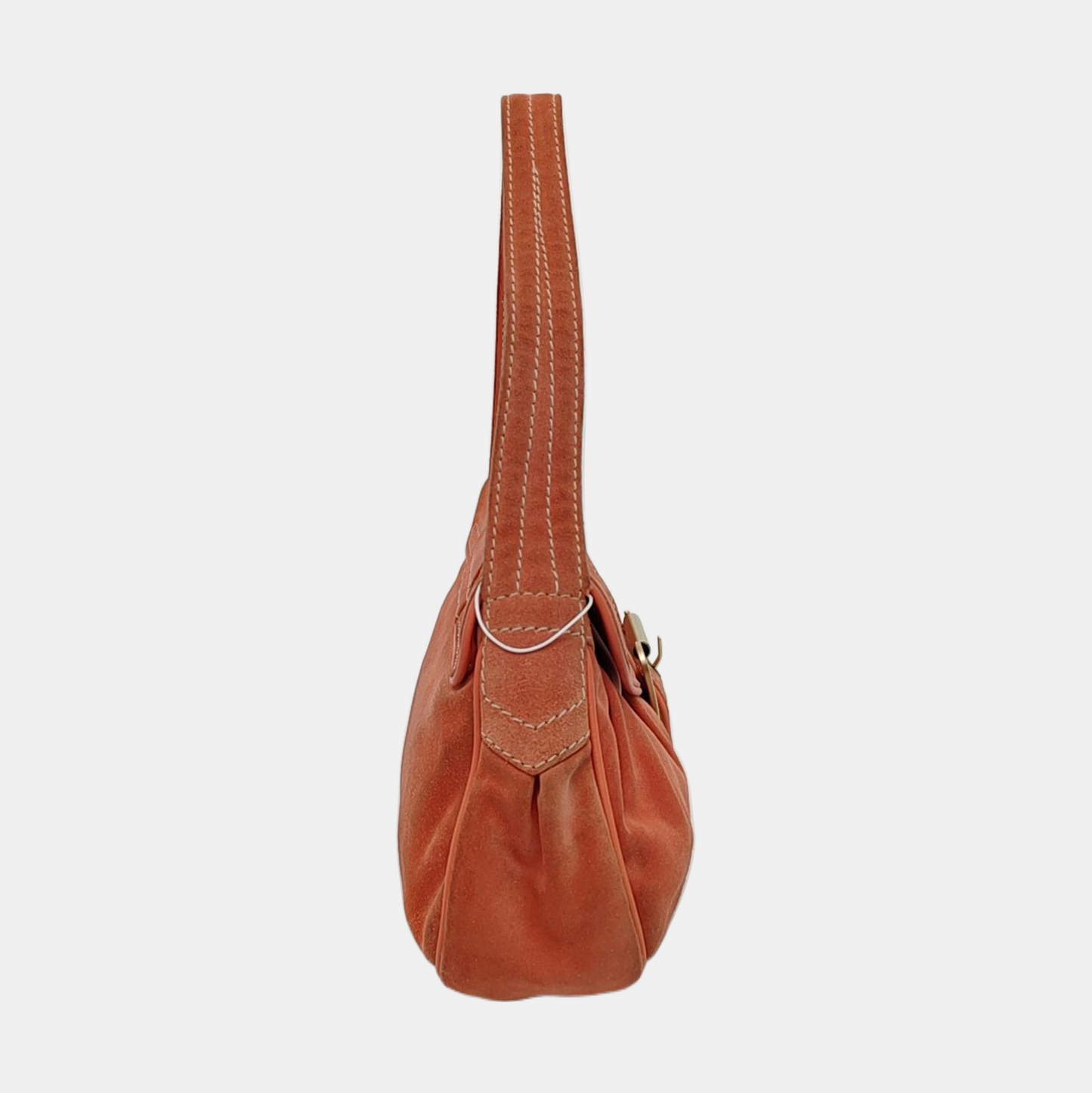 CELINE METALLICOrange Suede Leather Single Shoulder Bag-(SKU)-954357639