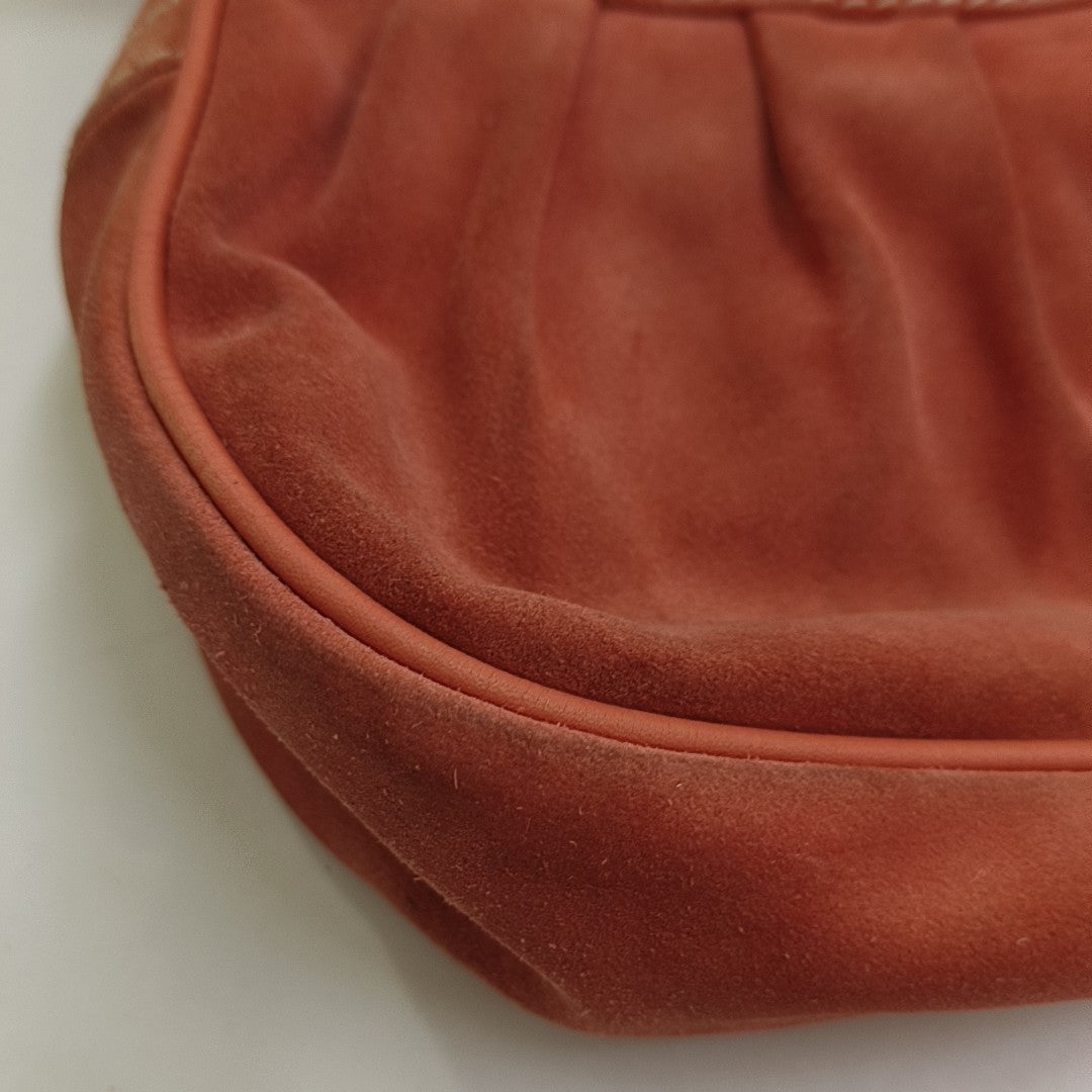 CELINE METALLICOrange Suede Leather Single Shoulder Bag-(SKU)-954357639