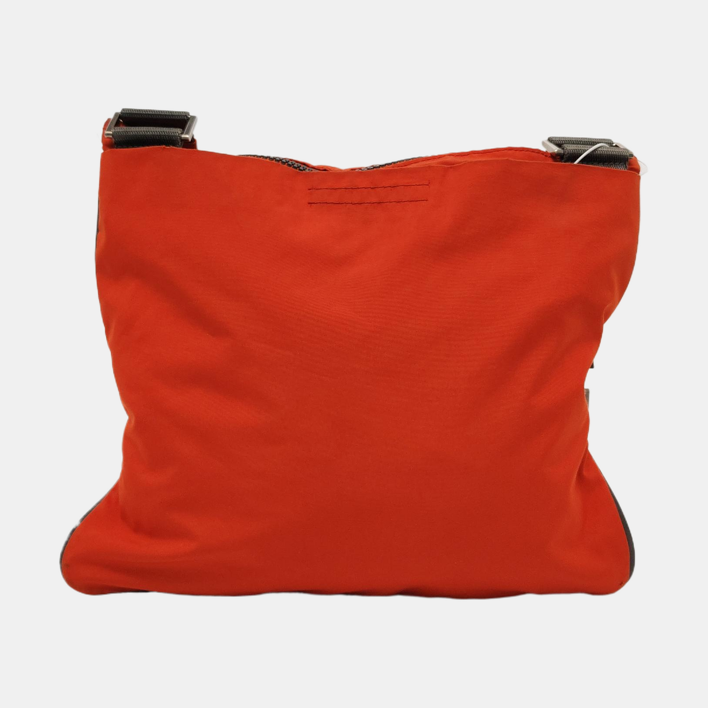 PRADA Orange Nylon Shoulder Bag Silver Hardware-(SKU)-954860034