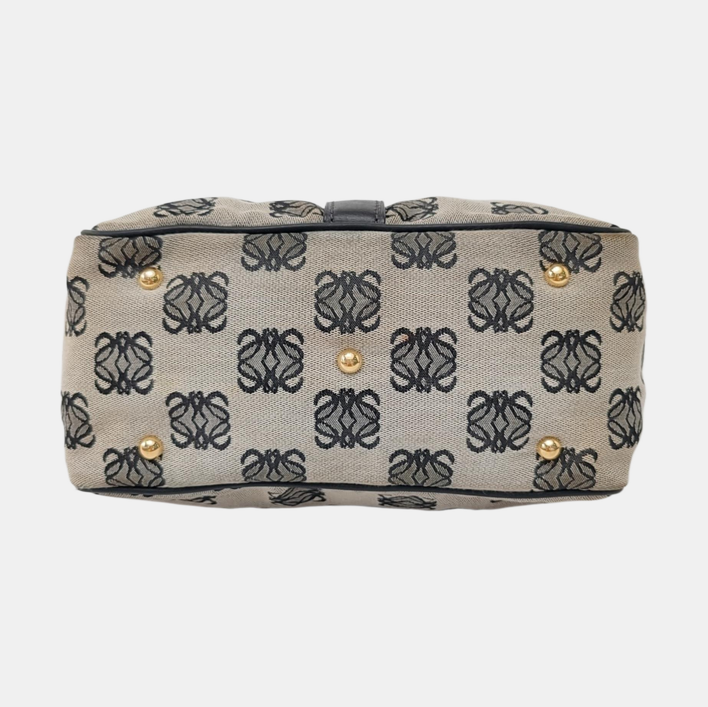 LOEWE Tote bag Grey Canvas Monogram Single Shoulder Bag Golden hardware-(SKU)-954726102