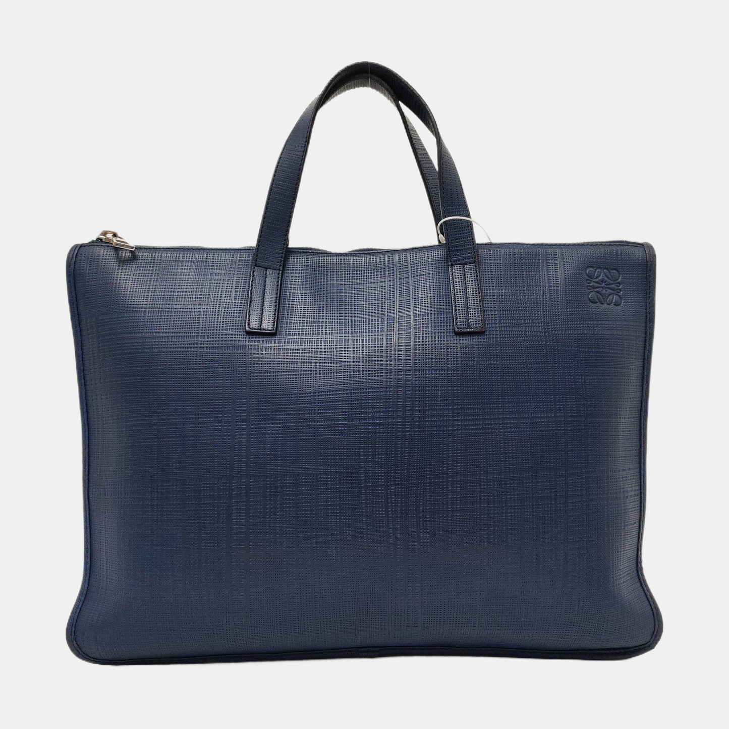LOEWE Toledo Dark Blue Leather Handbag Silver Hardware-(SKU)-954767184
