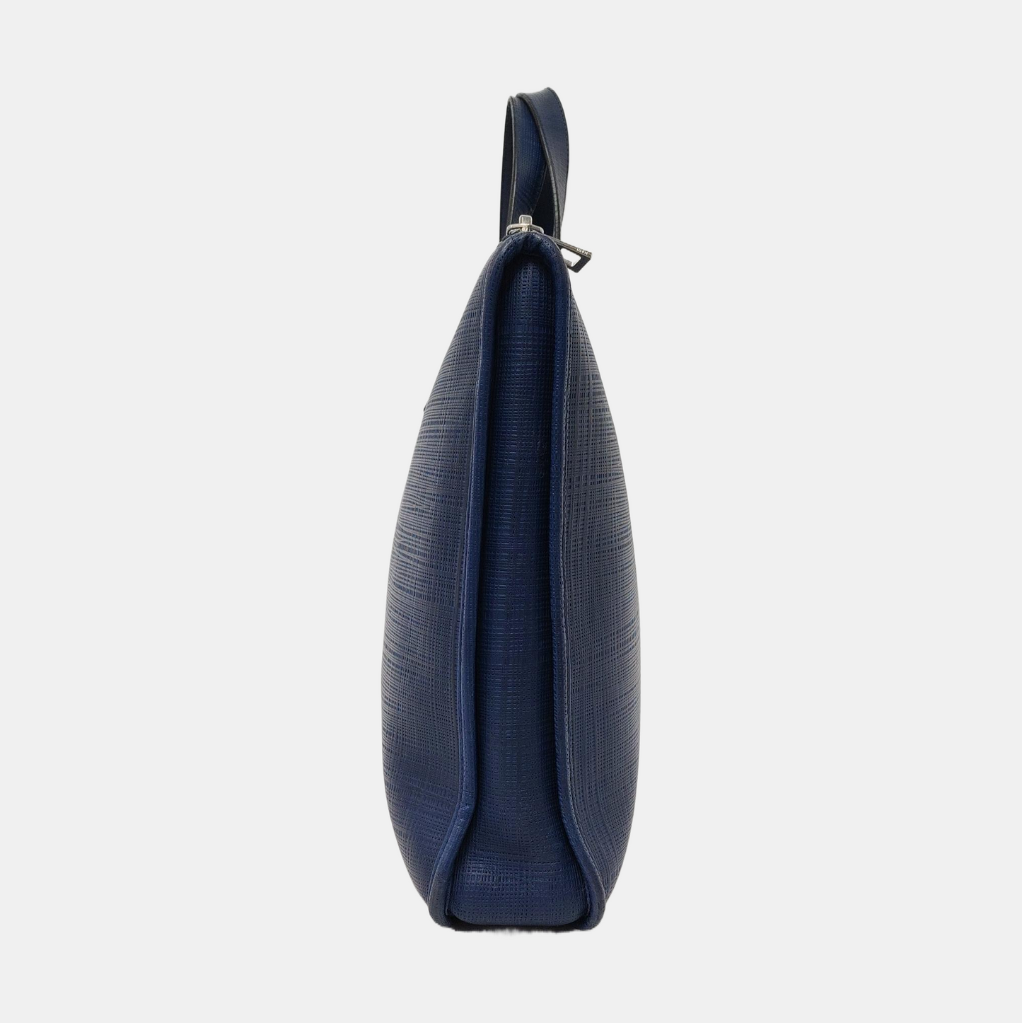 LOEWE Toledo Dark Blue Leather Handbag Silver Hardware-(SKU)-954767184