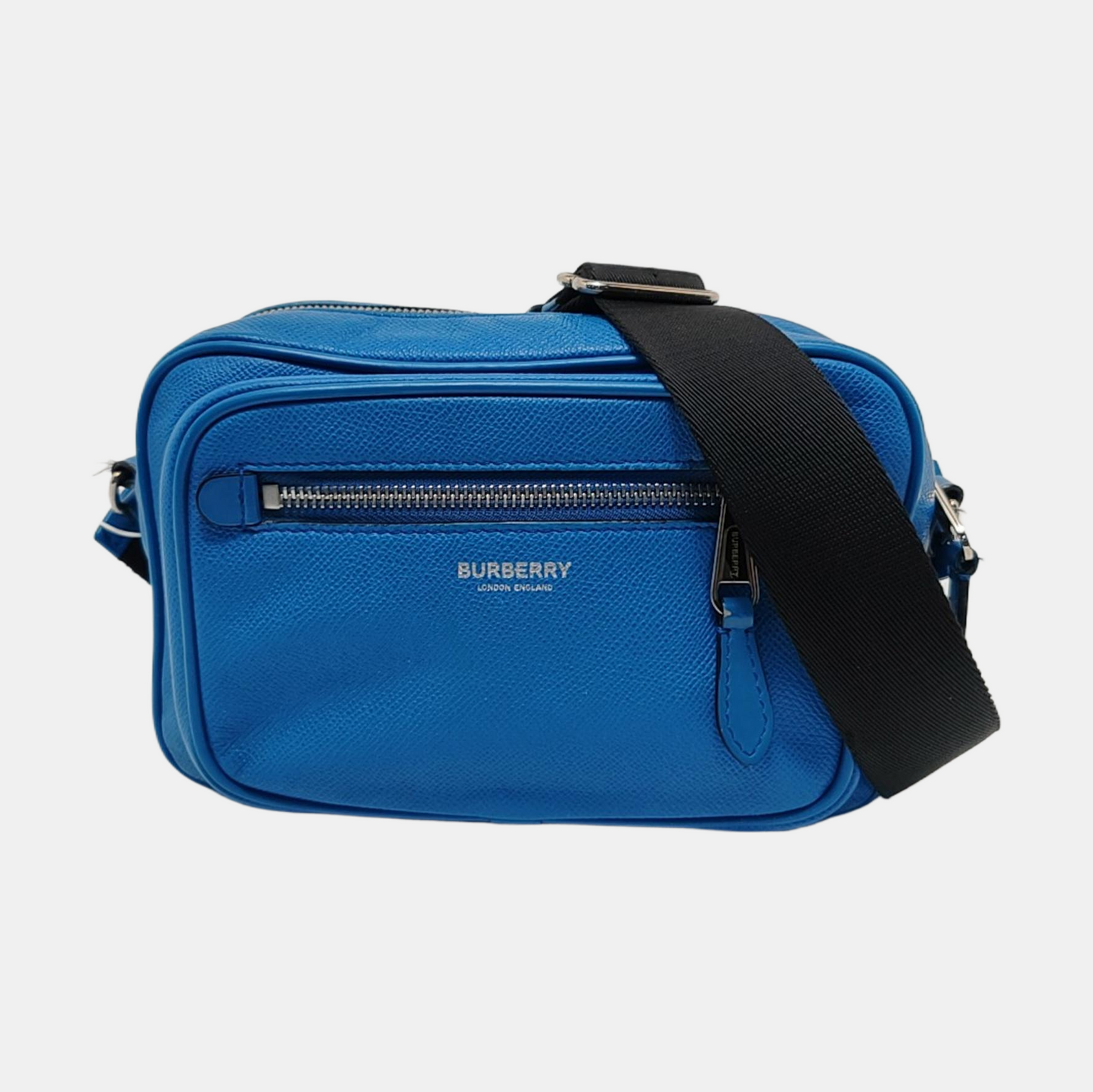 BURBERRY Paddy Blue Cowhide Crossbody Bag Silver Hardware-(SKU)-954608995