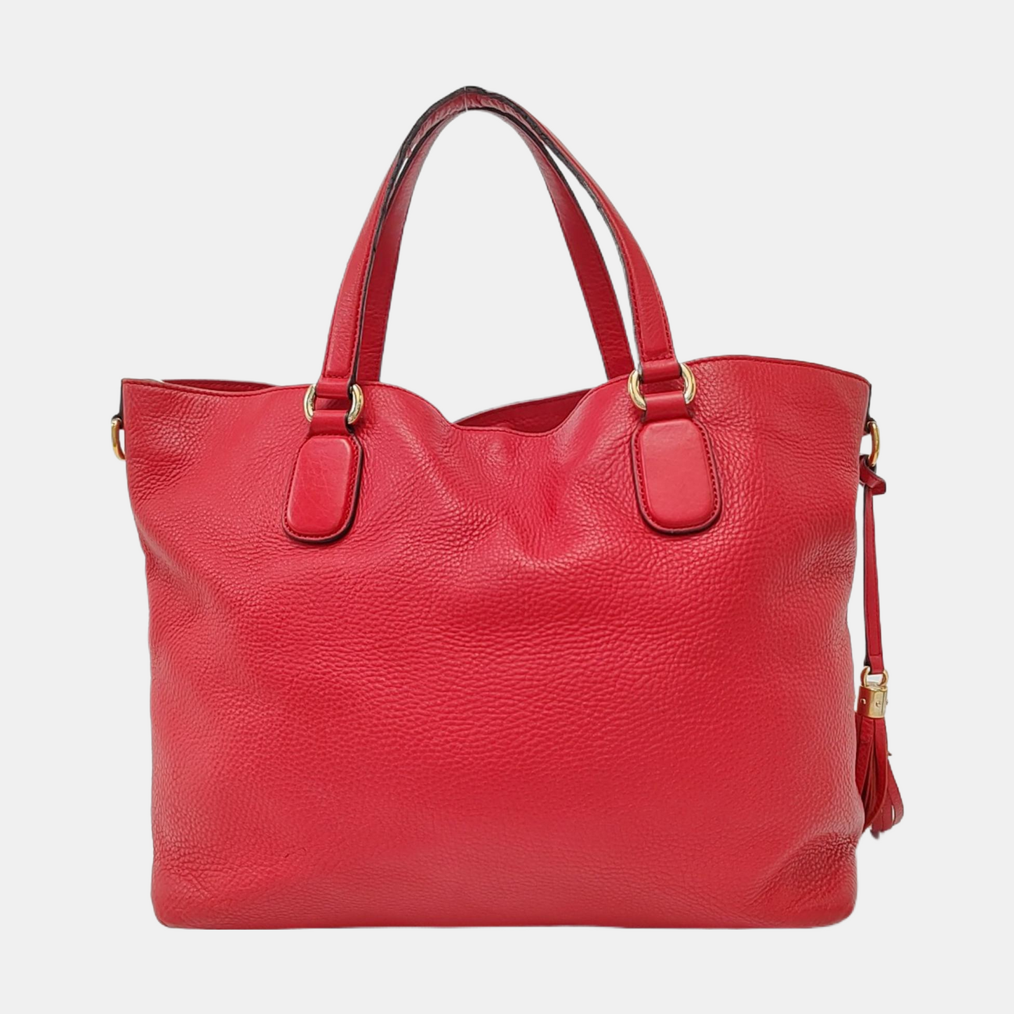 GUCCI Tote bag Red Cowhide Fringe Tote Bag Single Shoulder Bag Golden hardware-(SKU)-954793902