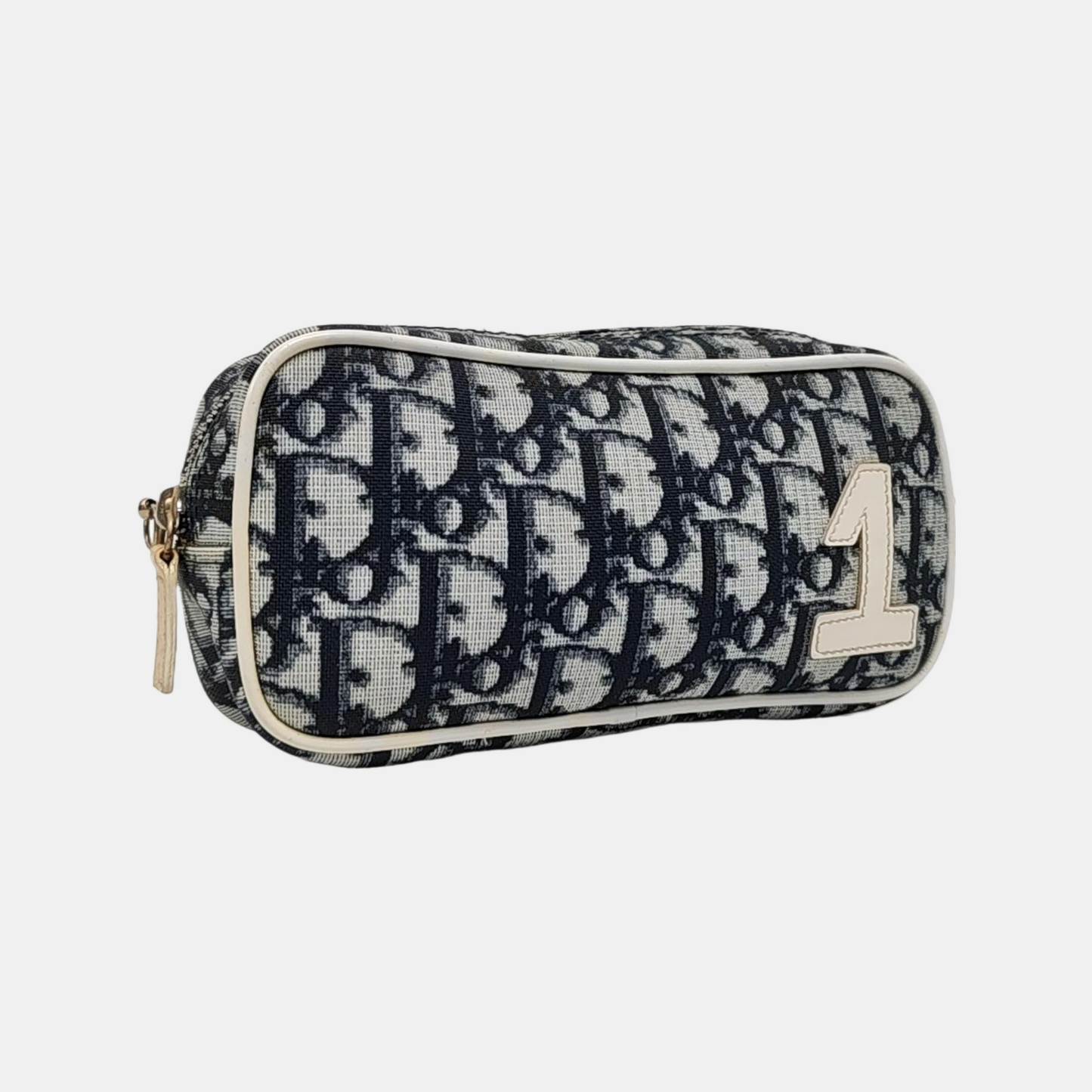 DIOR Rasta Dark Blue Coated Canvas Old Flower Patchwork Handbag Handbag Golden Silver Hardware-(SKU)-954845460