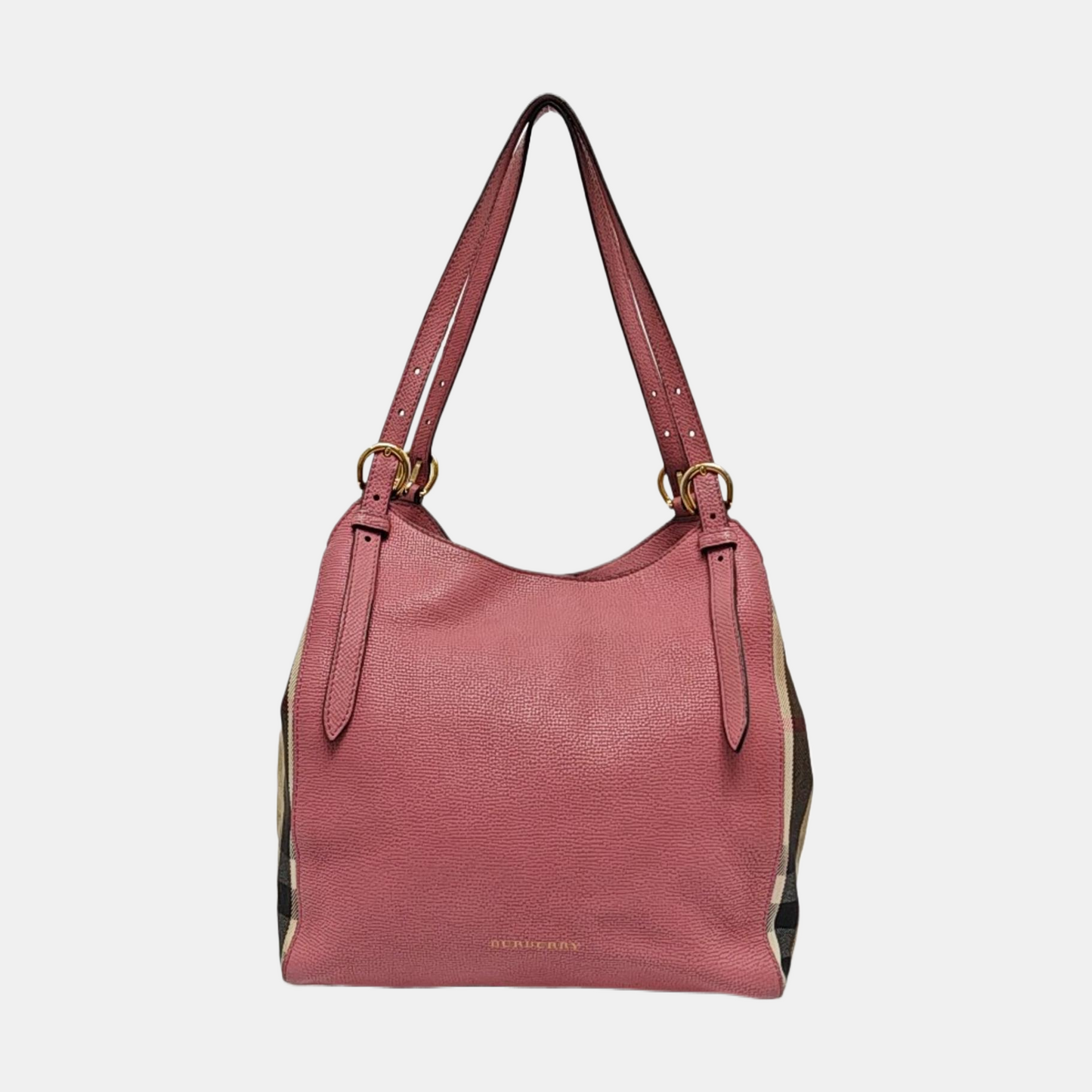 BURBERRY Canterbury mini Pink cowhide horse race pattern shoulder bag/handbag Golden hardware-(SKU)-954760637