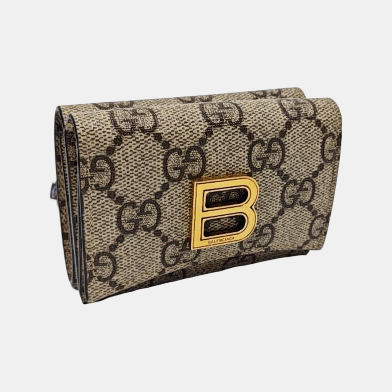 GUCCI The Hacker Project Beige Canvas Monogram Money Wallet Golden hardware-(SKU)-955112285