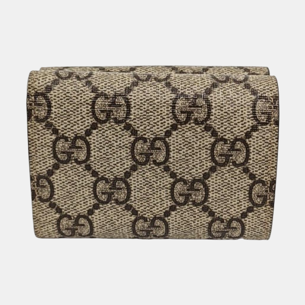 GUCCI The Hacker Project Beige Canvas Monogram Money Wallet Golden hardware-(SKU)-955112285