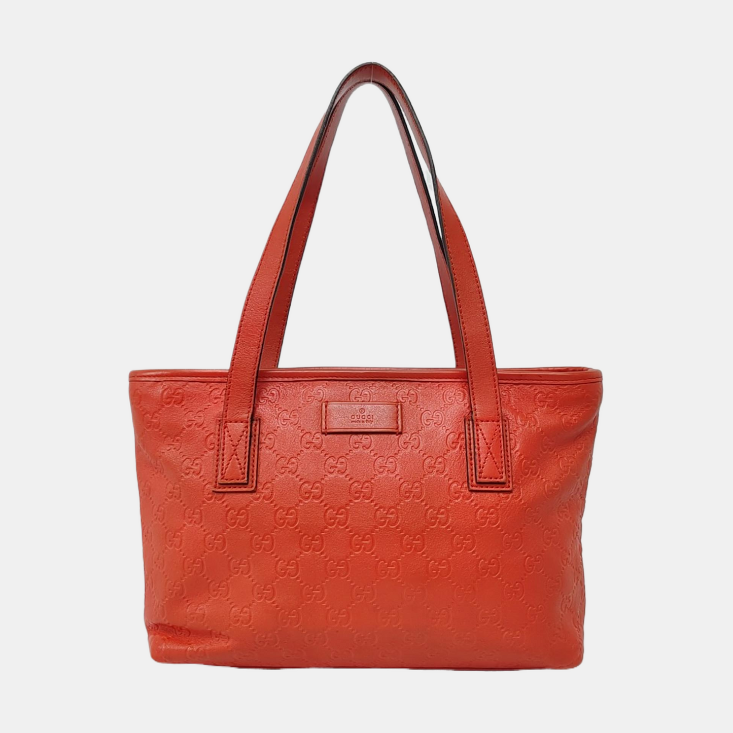 GUCCI GG Imprime Red leather monogram embossed crossbody shoulder tote handbag Golden hardware-(SKU)-954939048