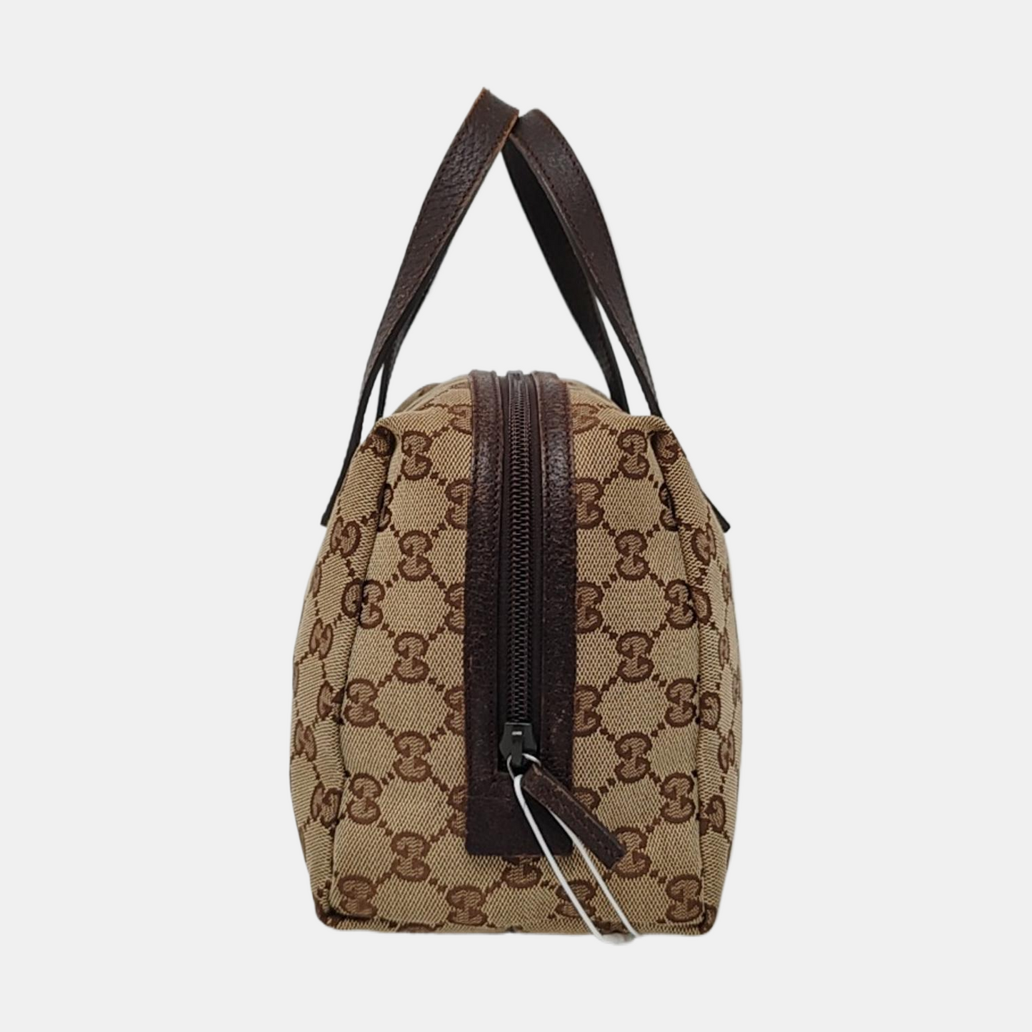 GUCCI Brown Canvas Monogrammed Tote Bag Golden hardware-(SKU)-946191462