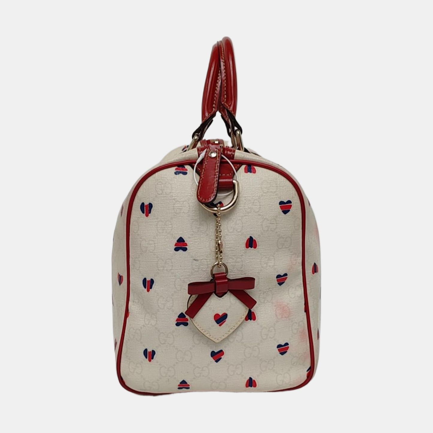 GUCCI Joy Beige Coated Canvas Printed Tote Bag Golden hardware-(SKU)-955096303
