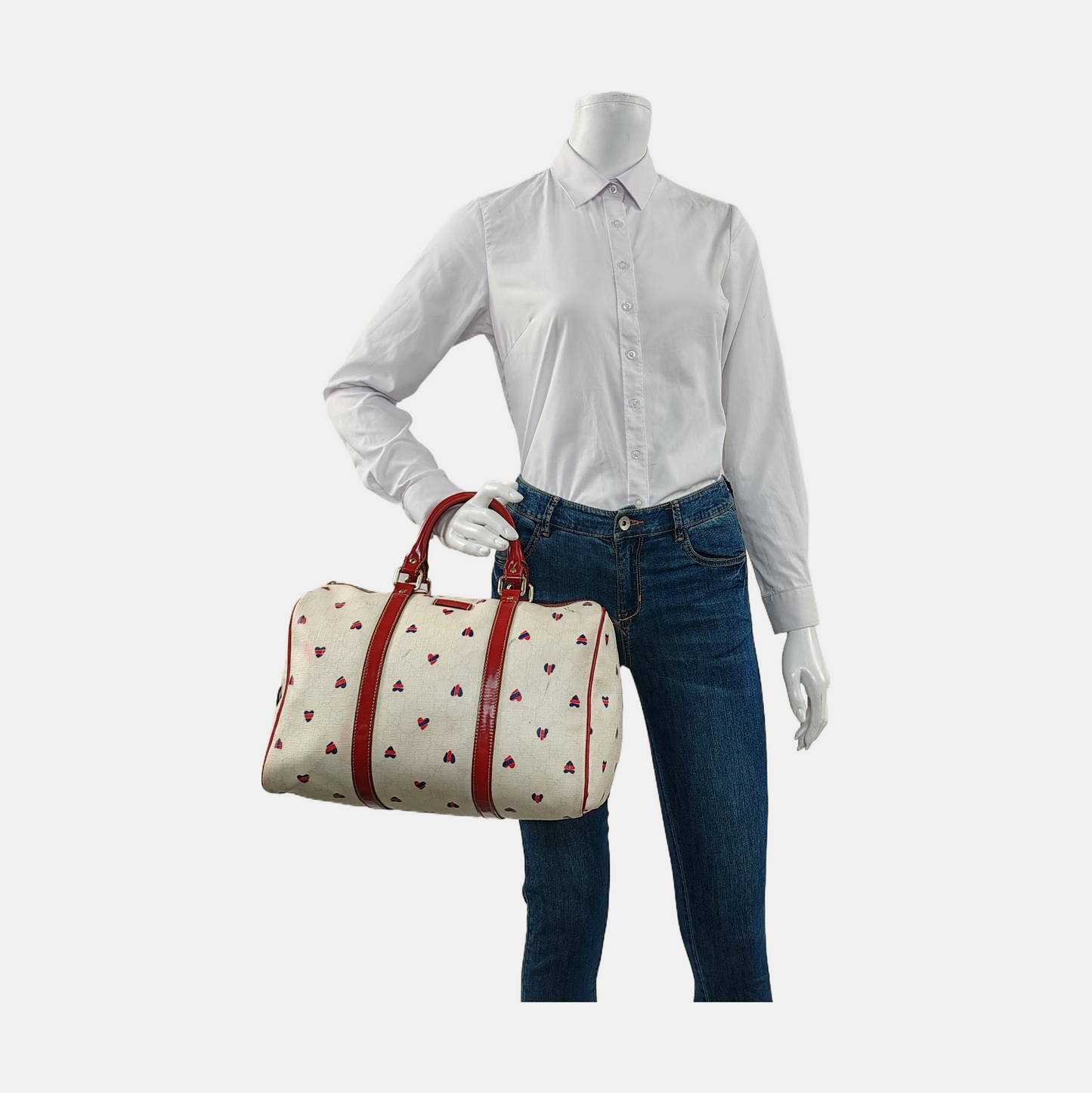 GUCCI Joy Beige Coated Canvas Printed Tote Bag Golden hardware-(SKU)-955096303
