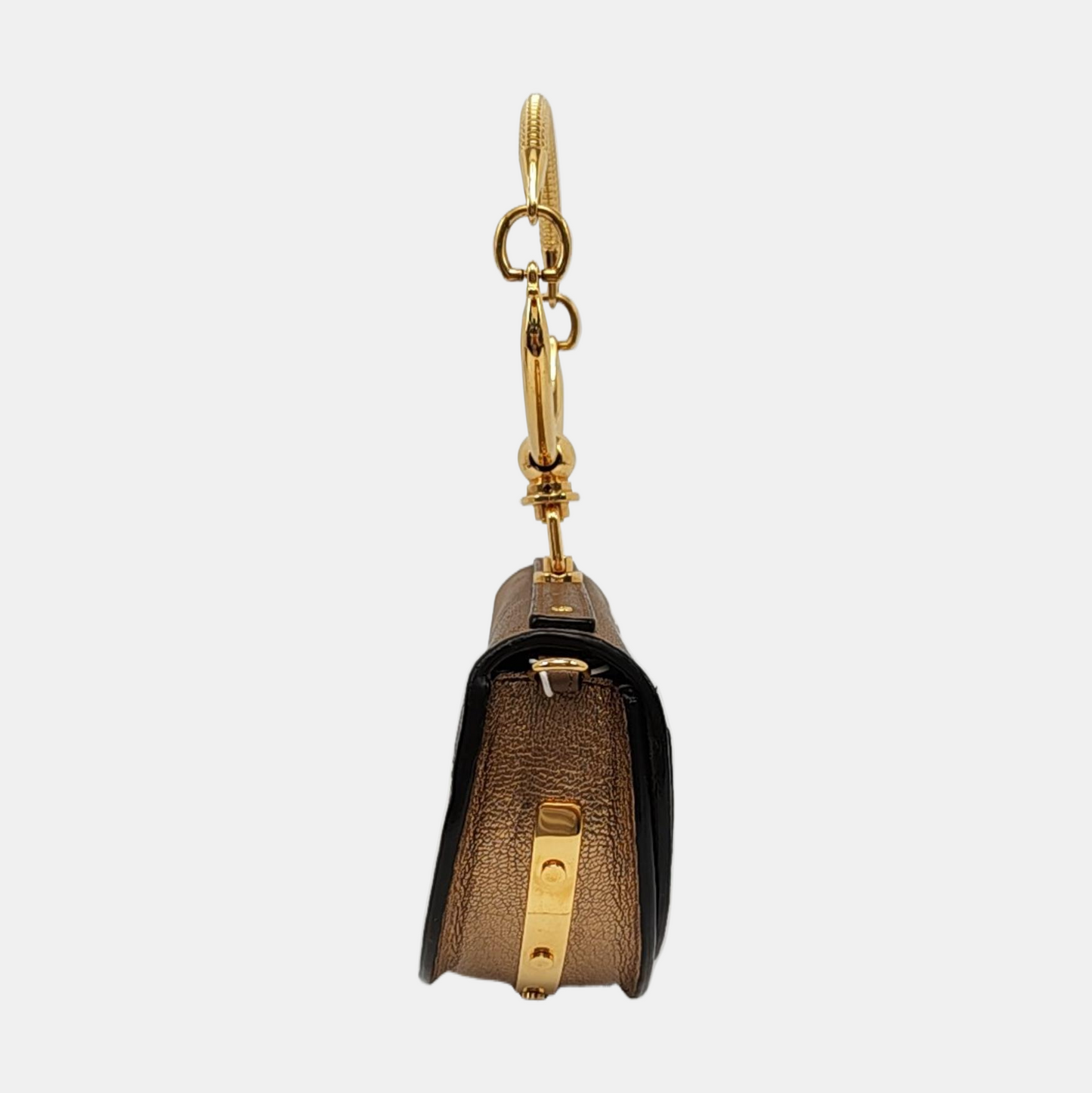 Chloé Nile Golden Cowhide Crossbody Single Shoulder Bag Handbag Golden hardware Removable shoulder strap-(SKU)-954874454