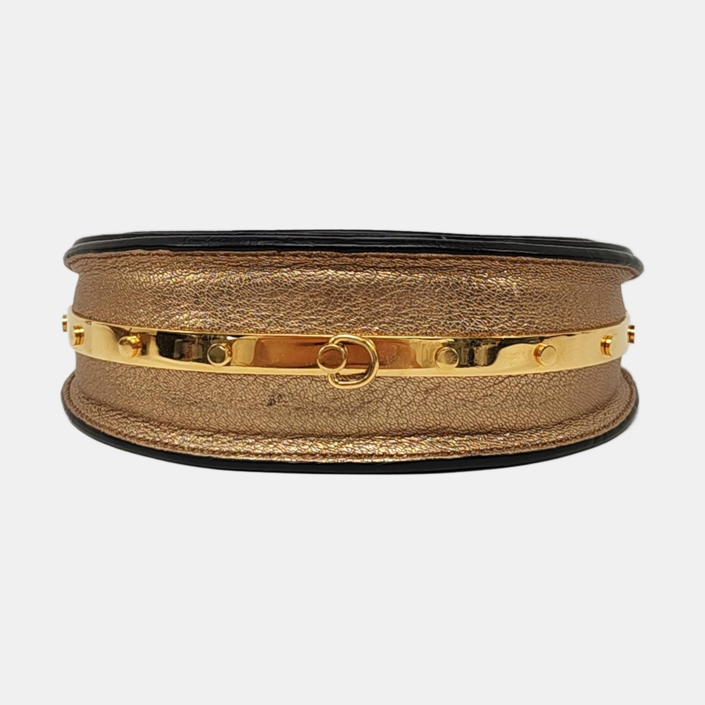 Chloé Nile Golden Cowhide Crossbody Single Shoulder Bag Handbag Golden hardware Removable shoulder strap-(SKU)-954874454