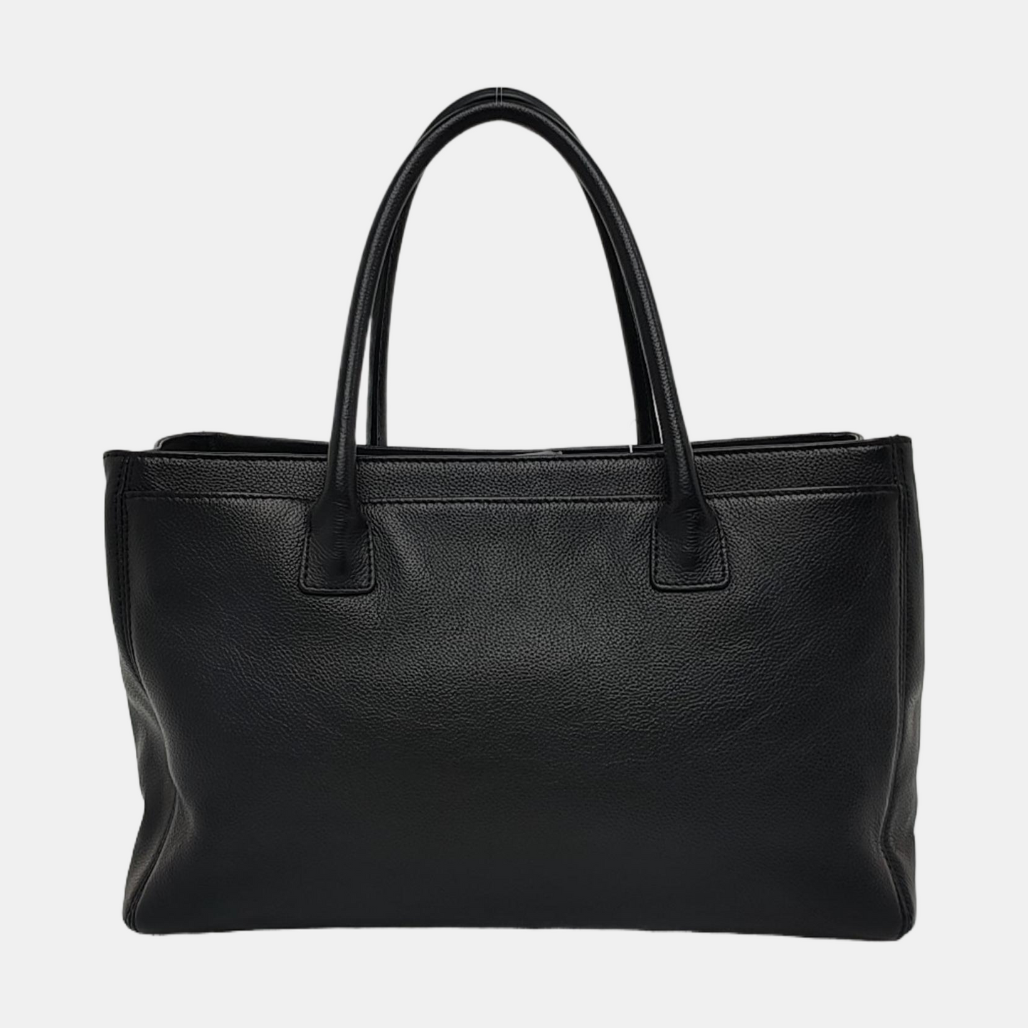 CHANEL CERF Black Calfskin Leather Shoulder Bag with Removable Strap-(SKU)-954658112