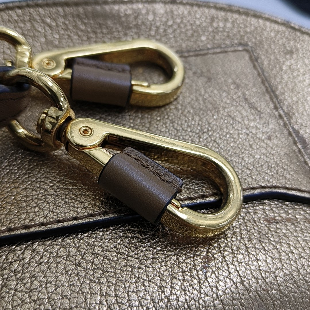 Chloé Nile Golden Cowhide Crossbody Single Shoulder Bag Handbag Golden hardware Removable shoulder strap-(SKU)-954874454