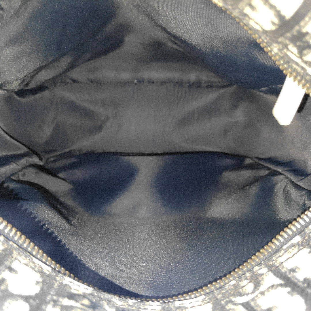 DIOR Rasta Blue Coated Canvas Monogram Crossbody Tote Shoulder Bag Silver Hardware-(SKU)-954926887