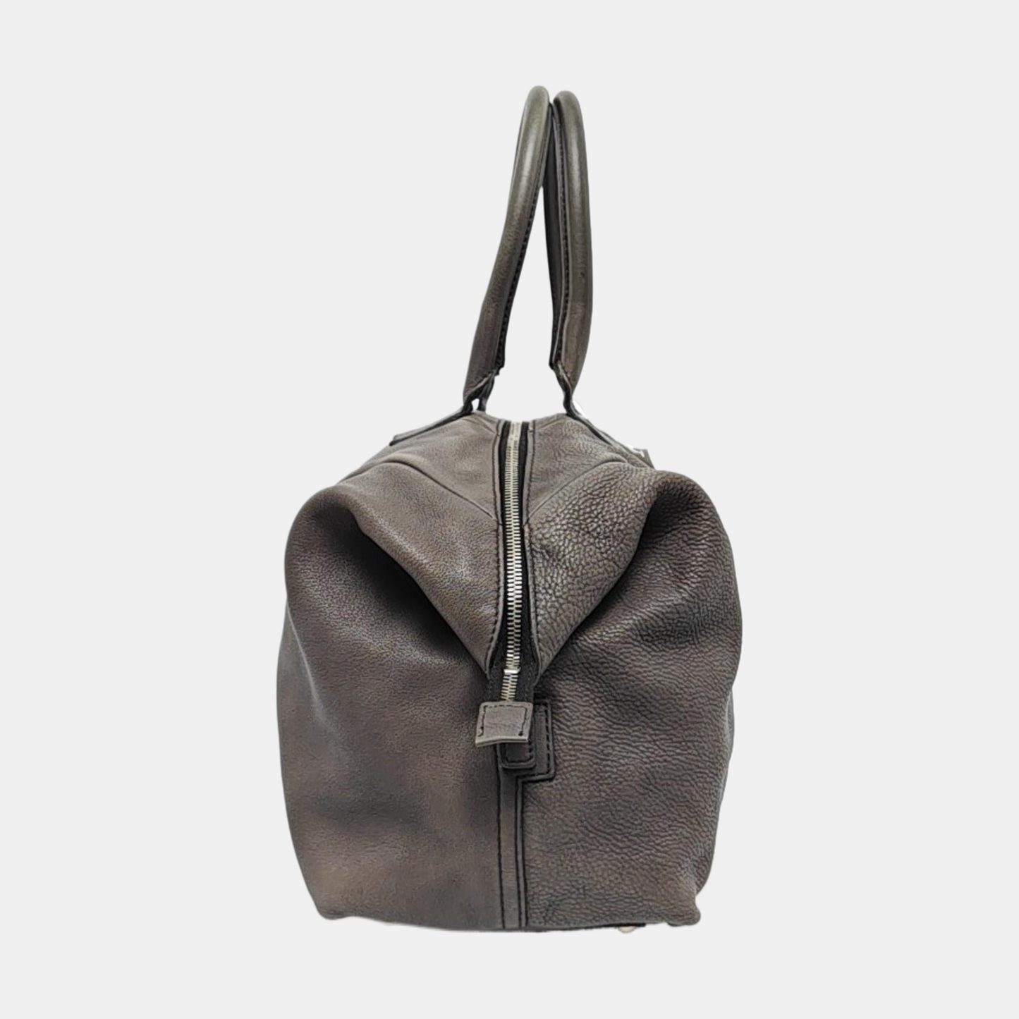 YSL EASY Medium size Dark Grey Leather Quilted Handbag Silver Hardware-(SKU)-955054552