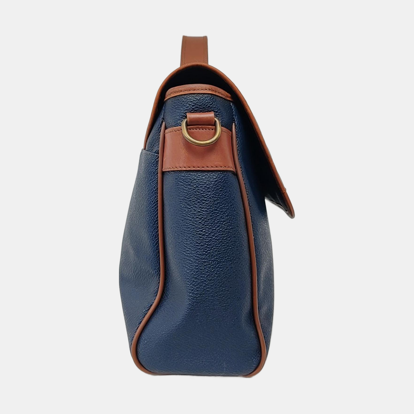 BURBERRY Dark Blue Cowhide Crossbody Bag Tote Bag Single Shoulder Bag Golden hardware Removable shoulder strap-(SKU)-955231320